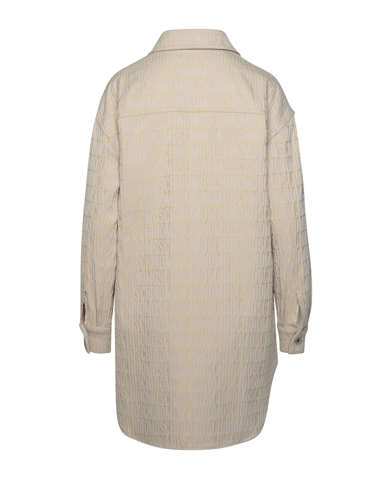 Moschino Beige Cotton Blend Dress - Avorio