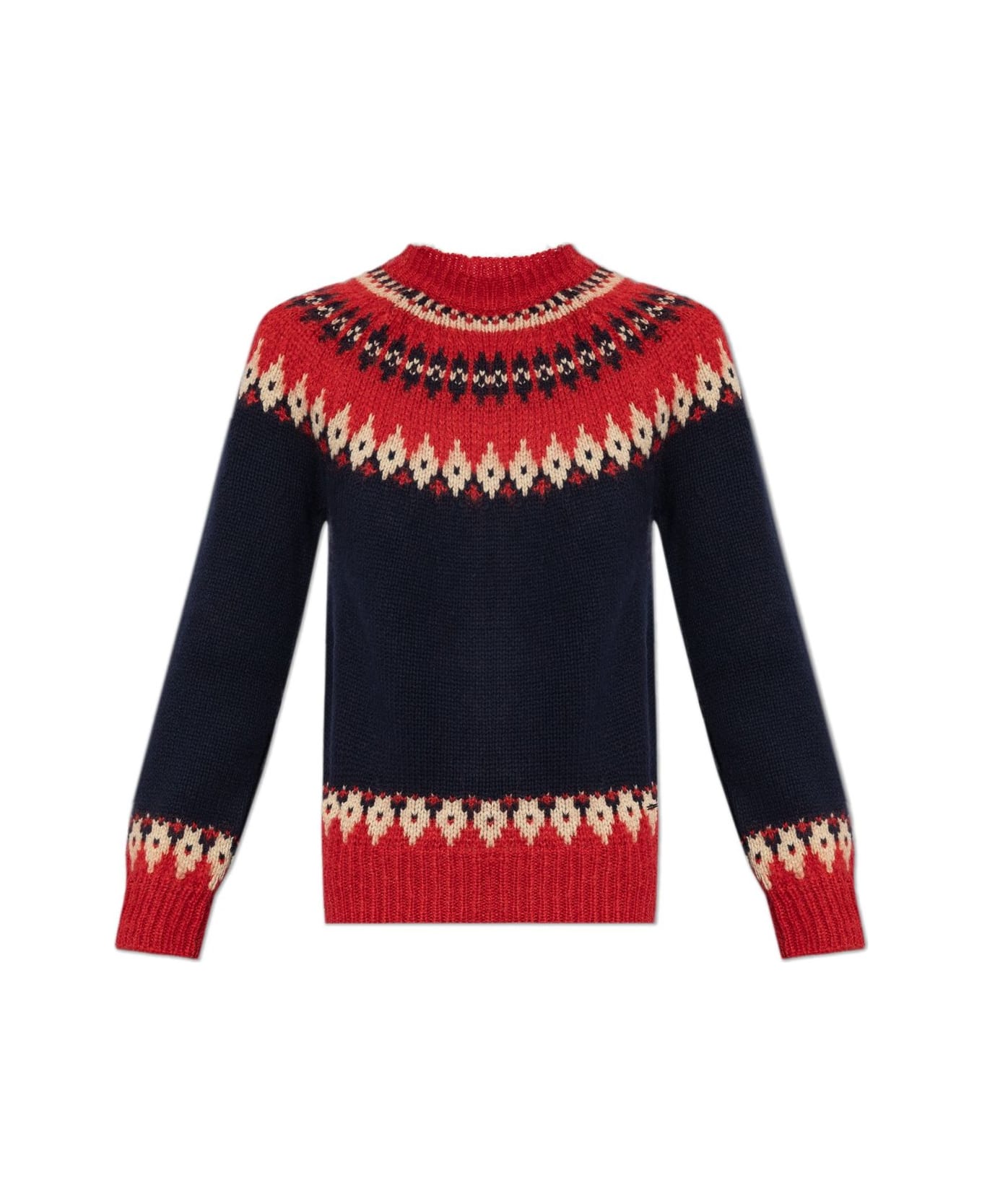 Dsquared2 Pattern Intarsia-knit Striped Jumper - MultiColour