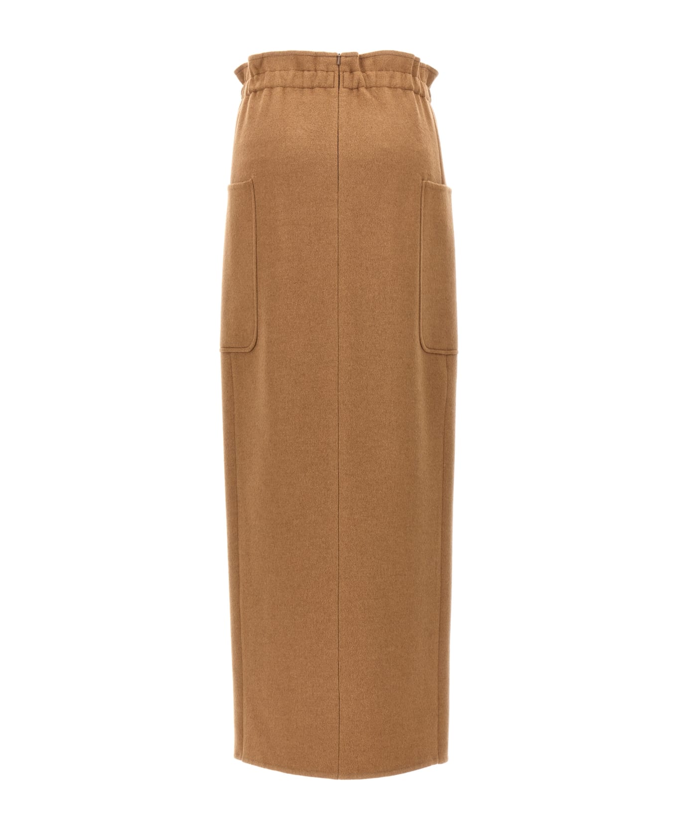 Max Mara 'carbone' Long Skirt - Brown スカート