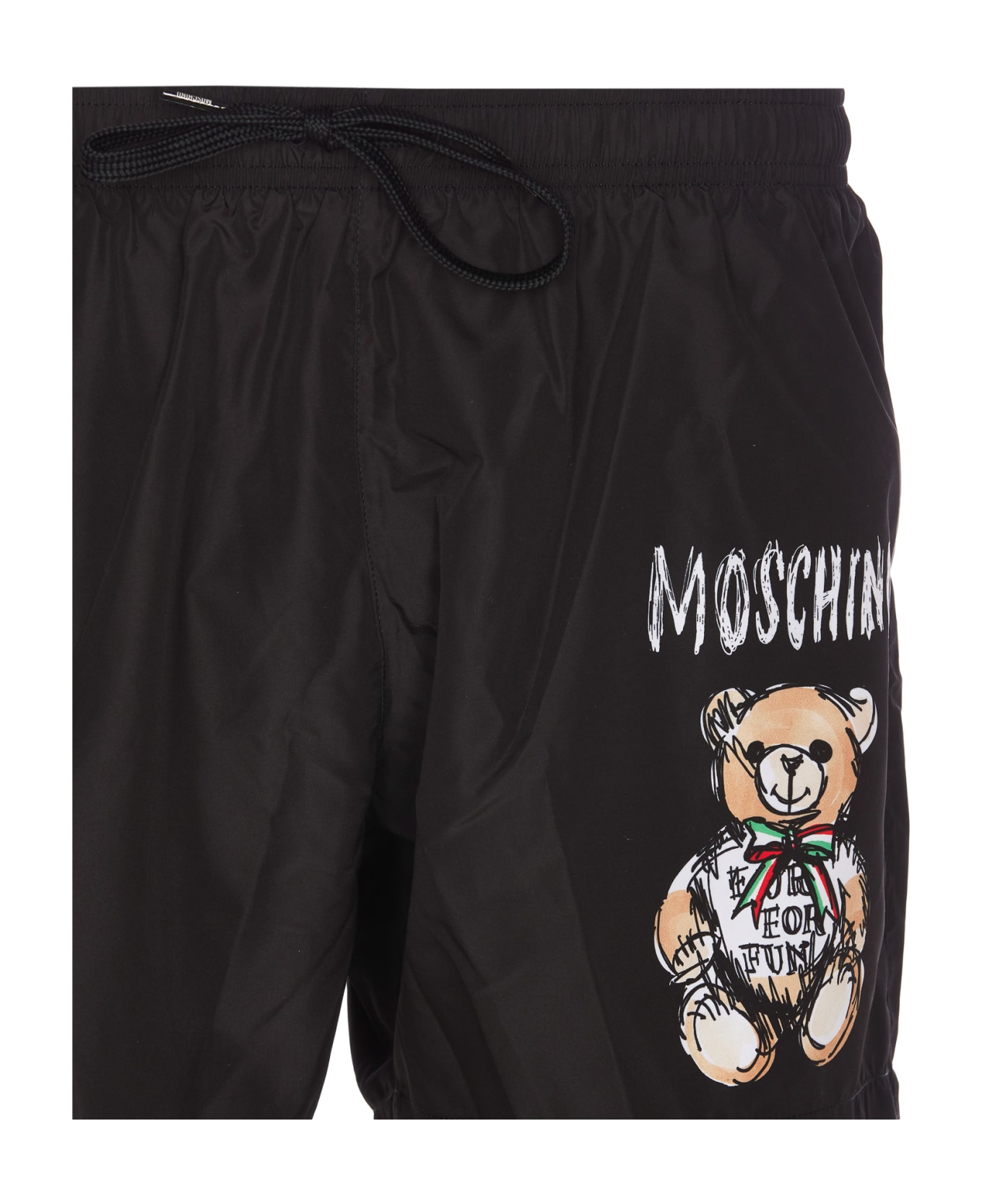 Moschino Drawn Teddy Bear Swimwear - Black