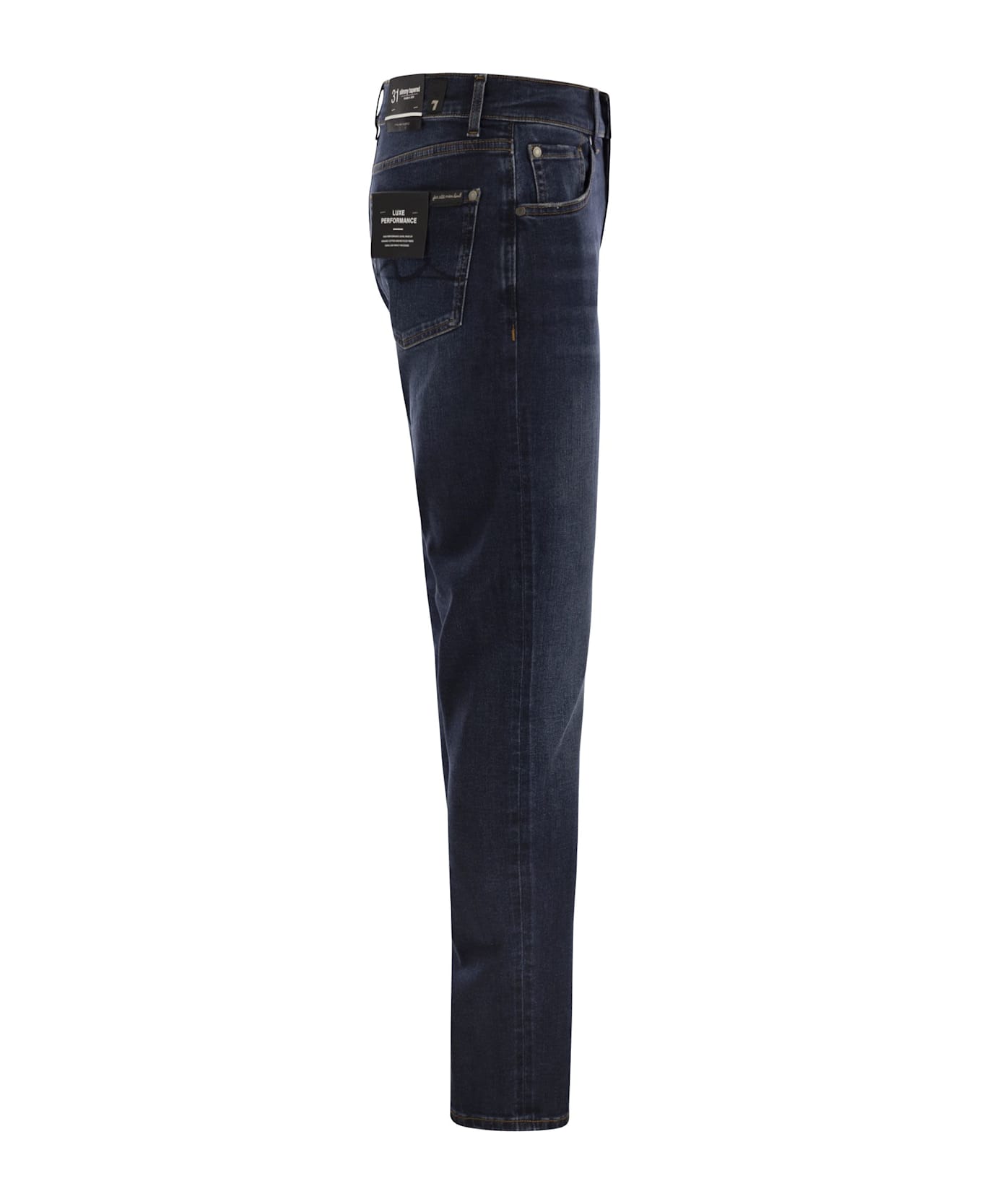 7 For All Mankind Slimmy Tapered Alto - Mid-rise Skinny Jeans - Dark Denim