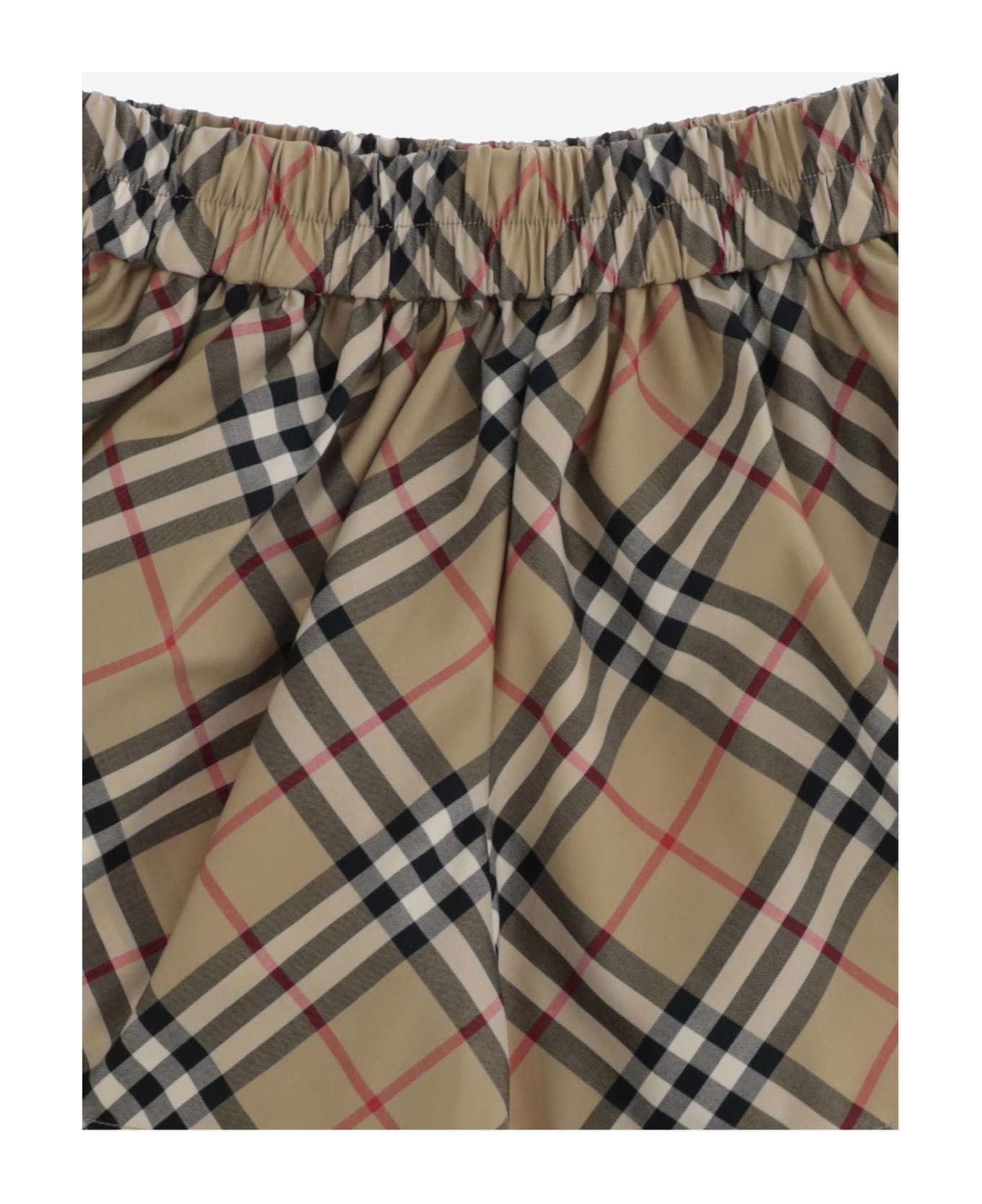 Burberry Stretch Cotton Short Pants - Red ボトムス