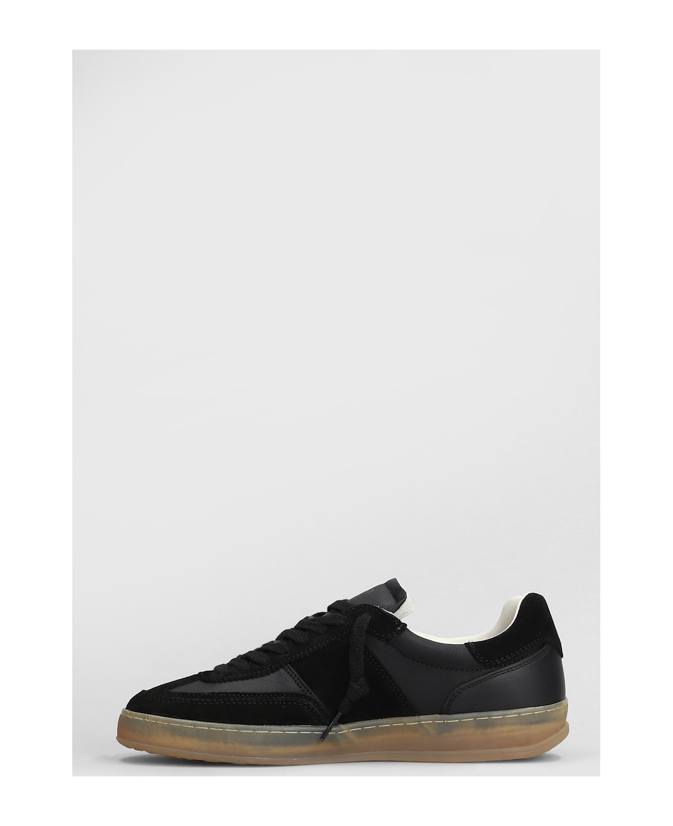 D.A.T.E. Sporty Sneakers In Black Suede And Leather - black