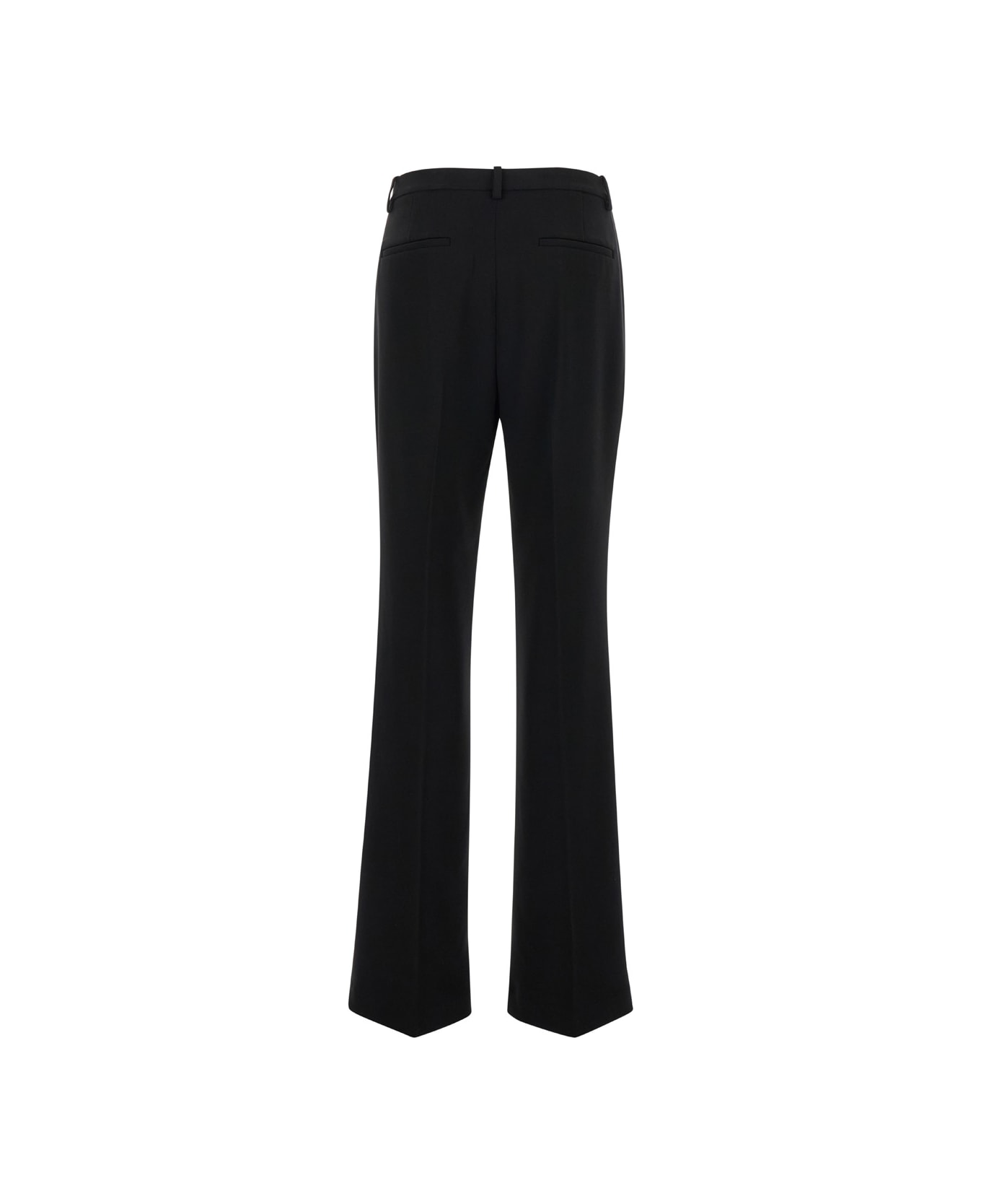 Theory Black Sartorial Pants With Stretch Pleat In Technical Fabric Woman - Black ボトムス