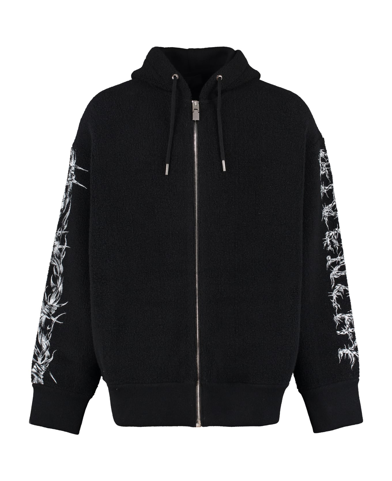 Givenchy Knitted Full Zip Hoodie - black