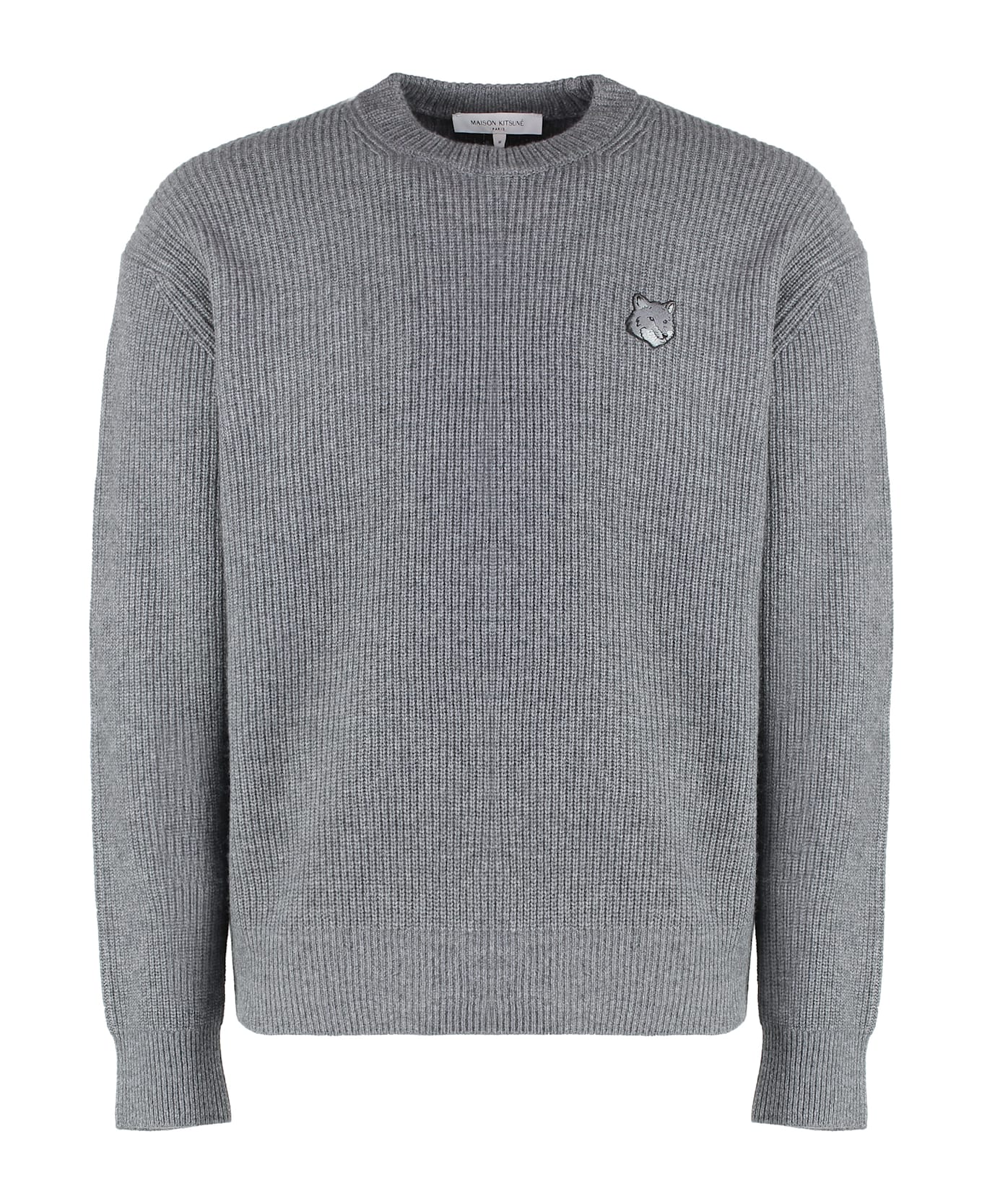 Maison Kitsuné Wool-blend Crew-neck Sweater - grey