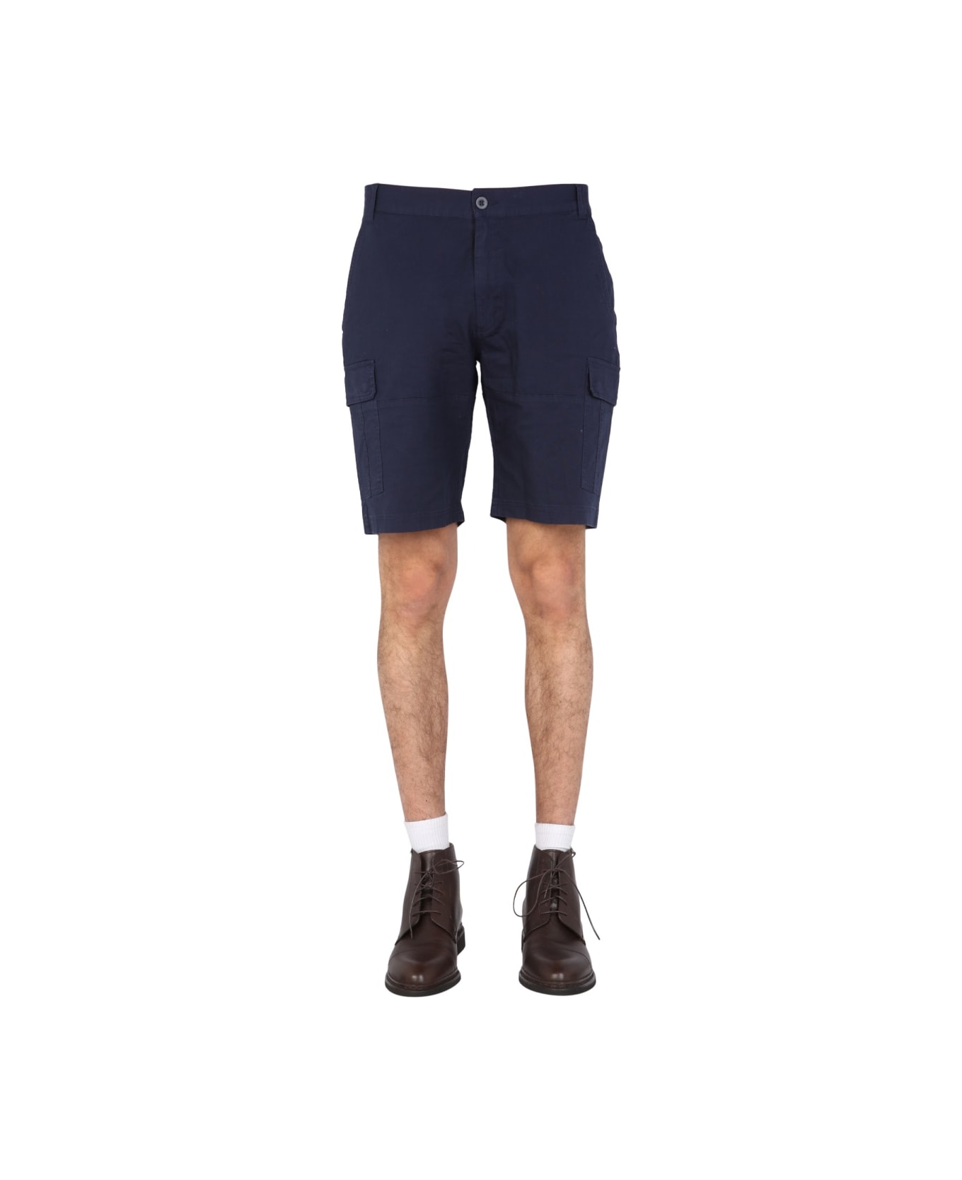 Saint James Twill Bermuda Shorts - BLUE