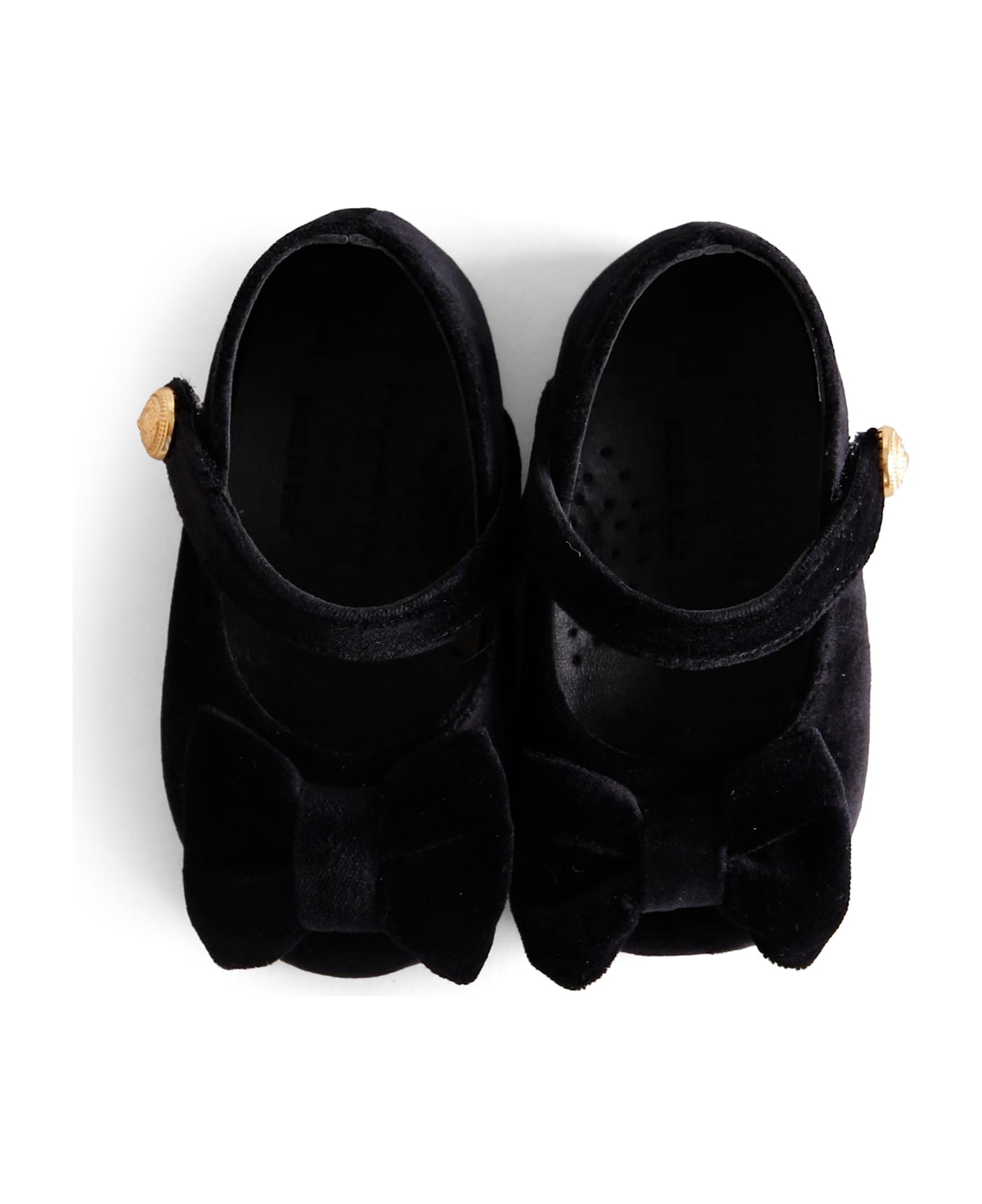 Balmain Black Ballet Flats For Baby Girl With Bow - Black
