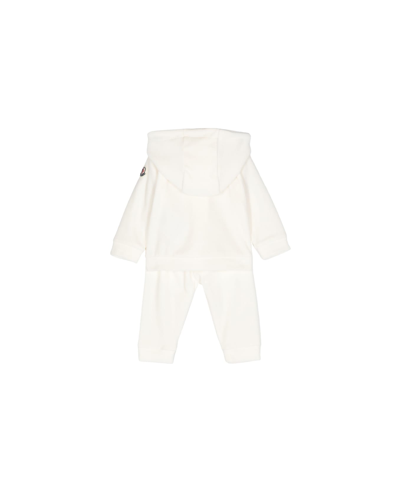 Moncler White Chenille Tracksuit With Logo - White