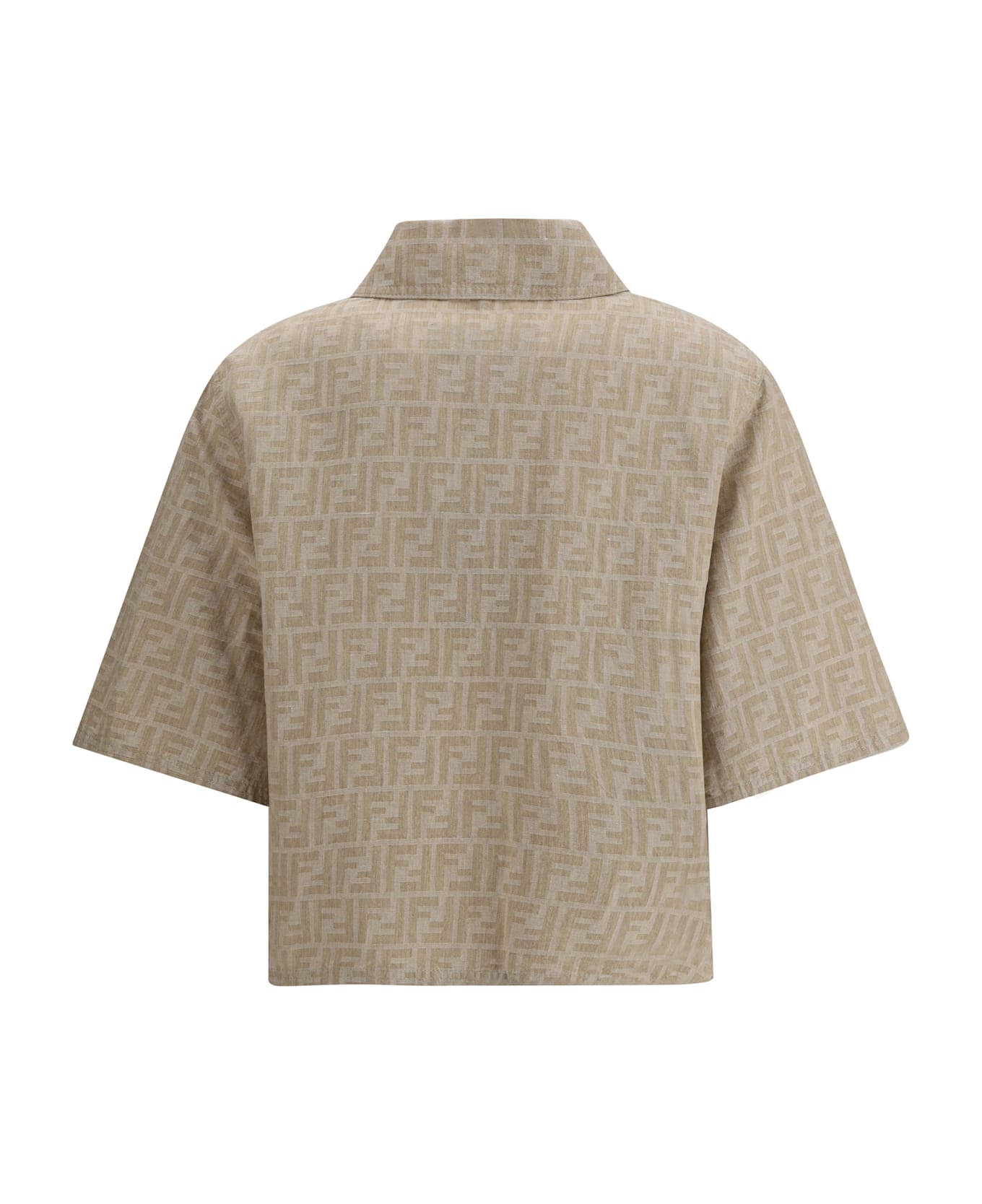 Fendi Chambray Cropped Jacket - Saz Raffia