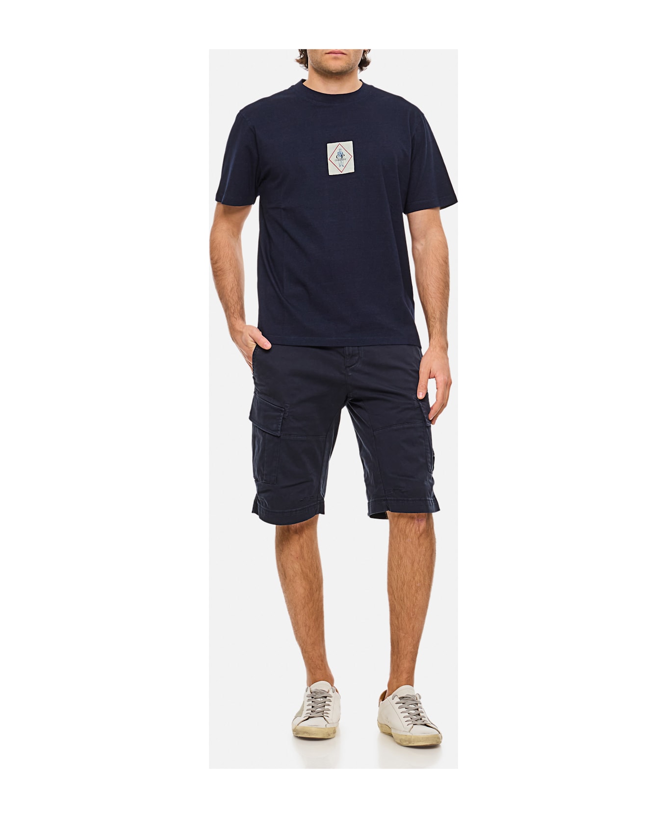 C.P. Company Indigo Jersey Logo T-shirt - Blue