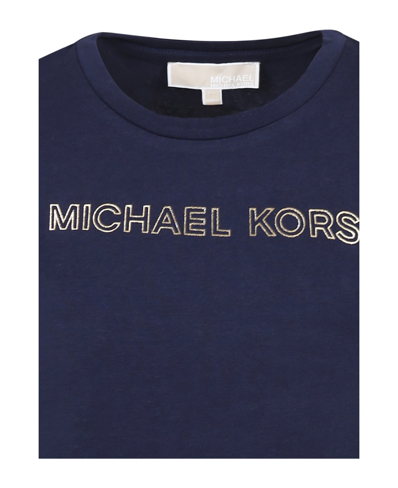 Michael Kors Blue T-shirt For Girl With Logo - Blue