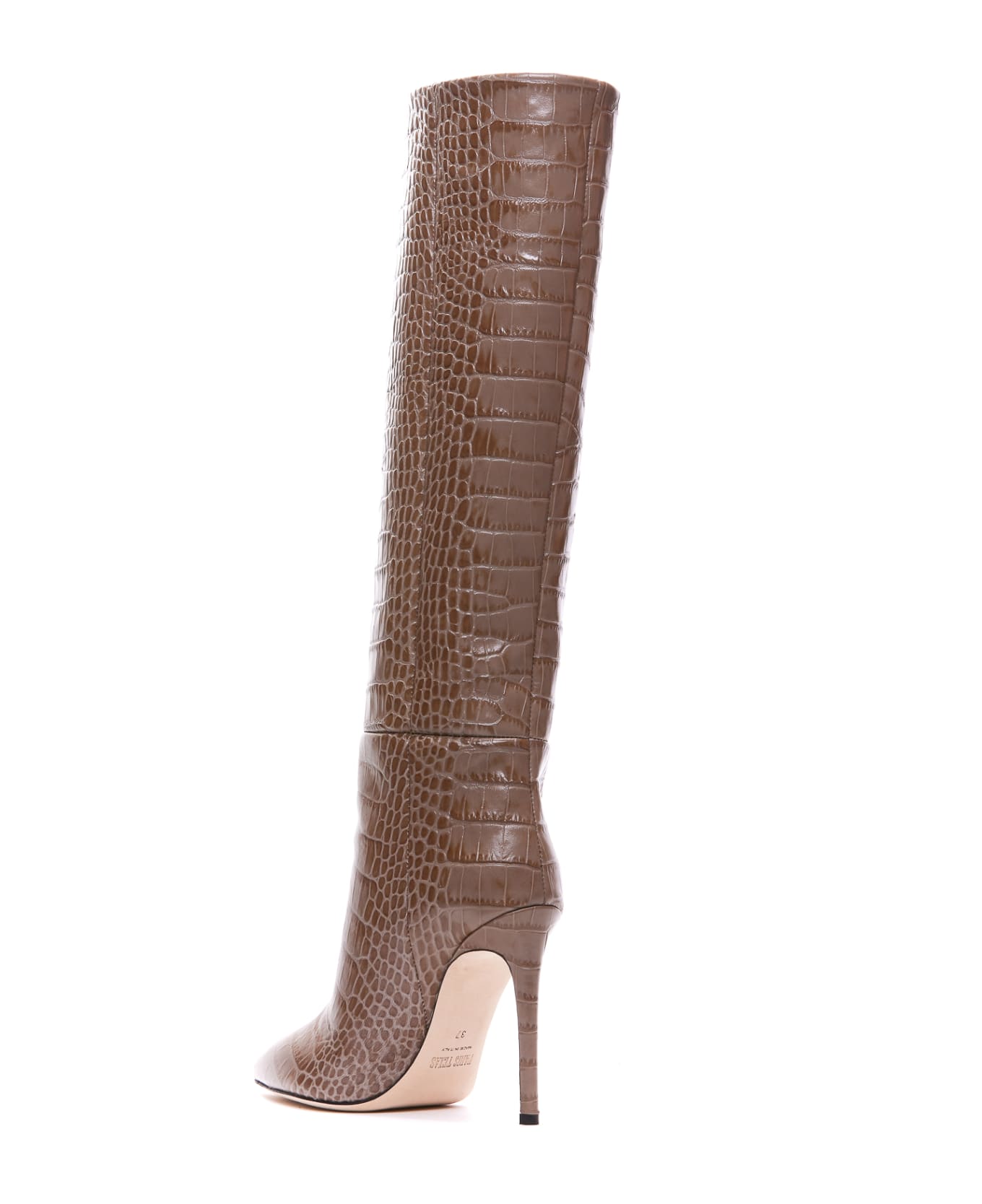 Paris Texas Stiletto Pump Boots - Beige