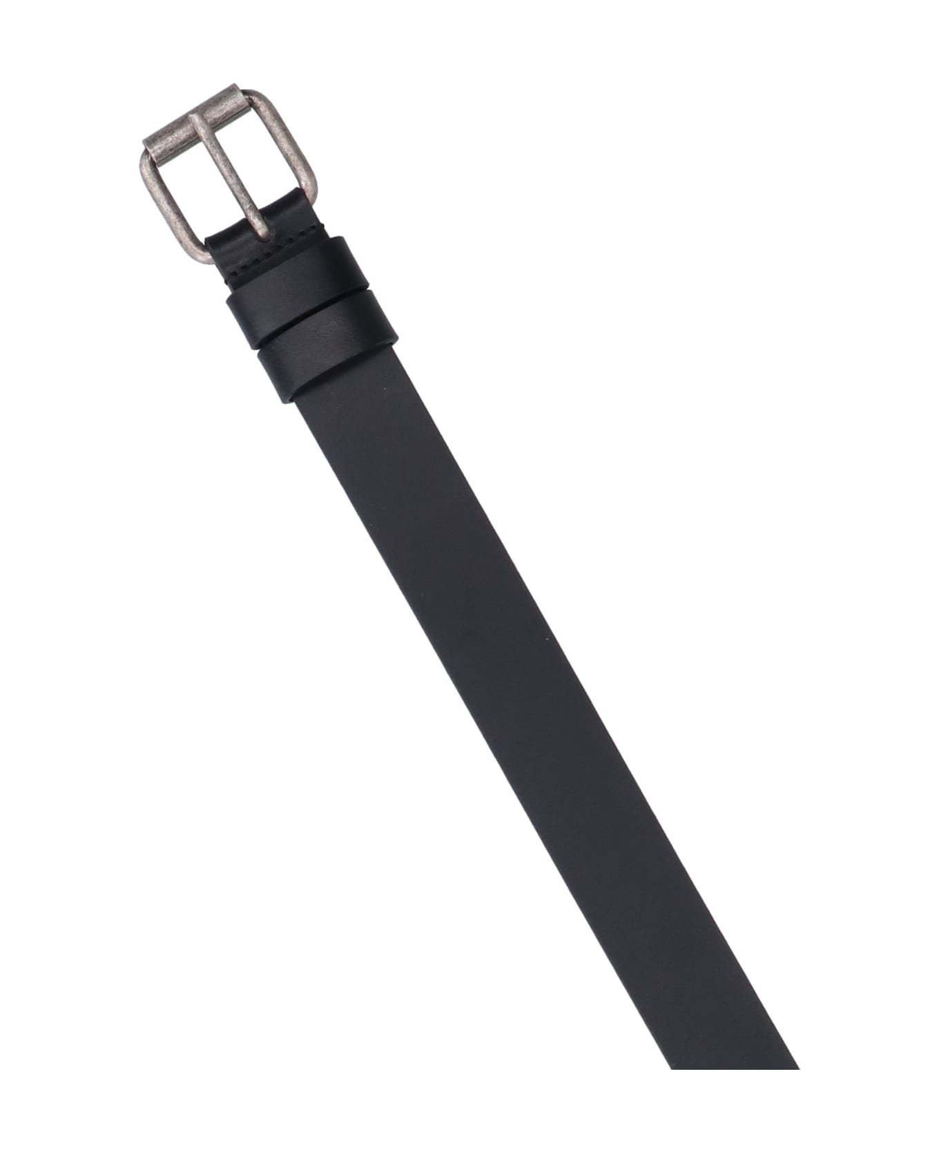 Aspesi Leather Belt - Black