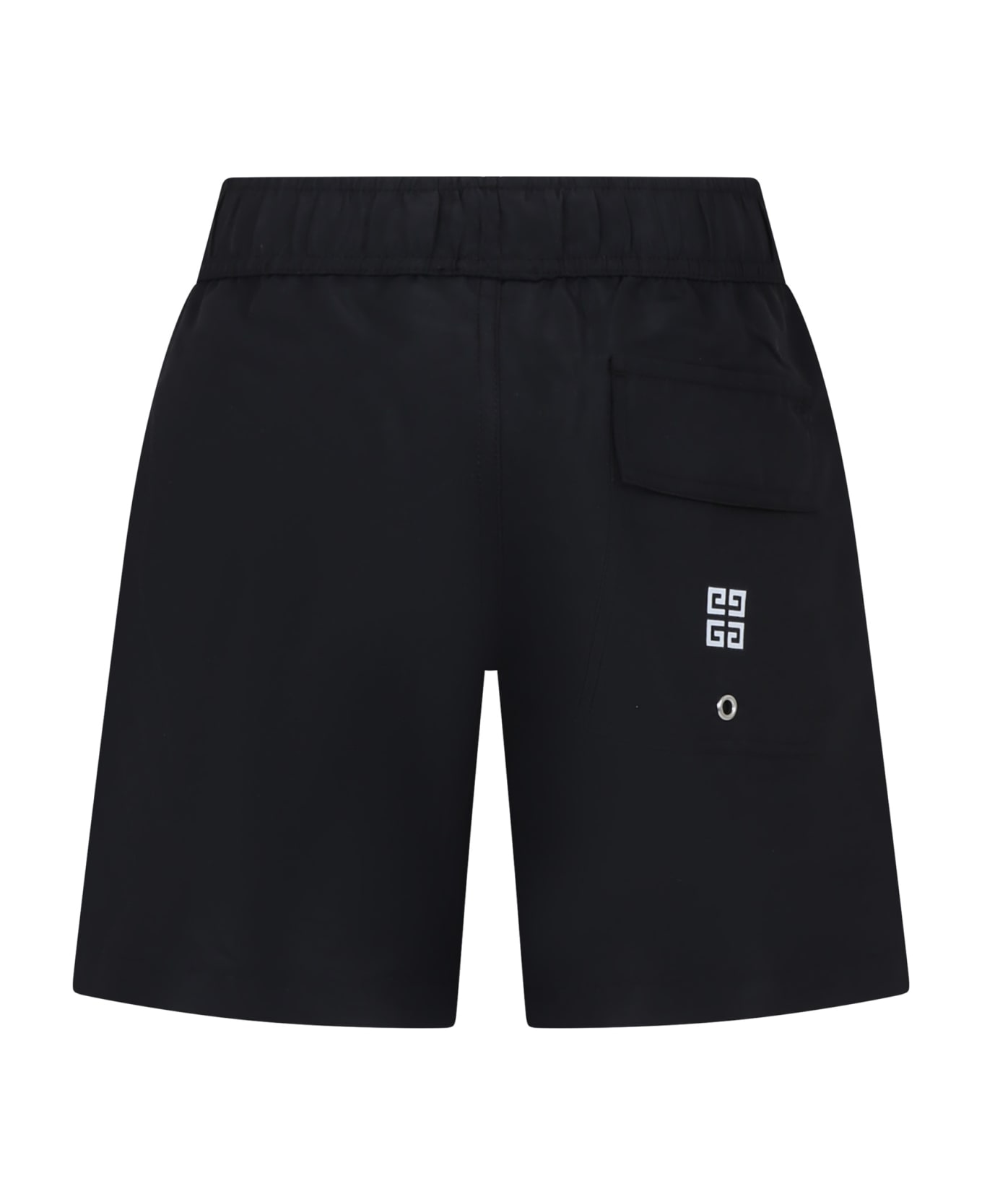 Givenchy Black Swim Shorts For Boy With Logo - Black