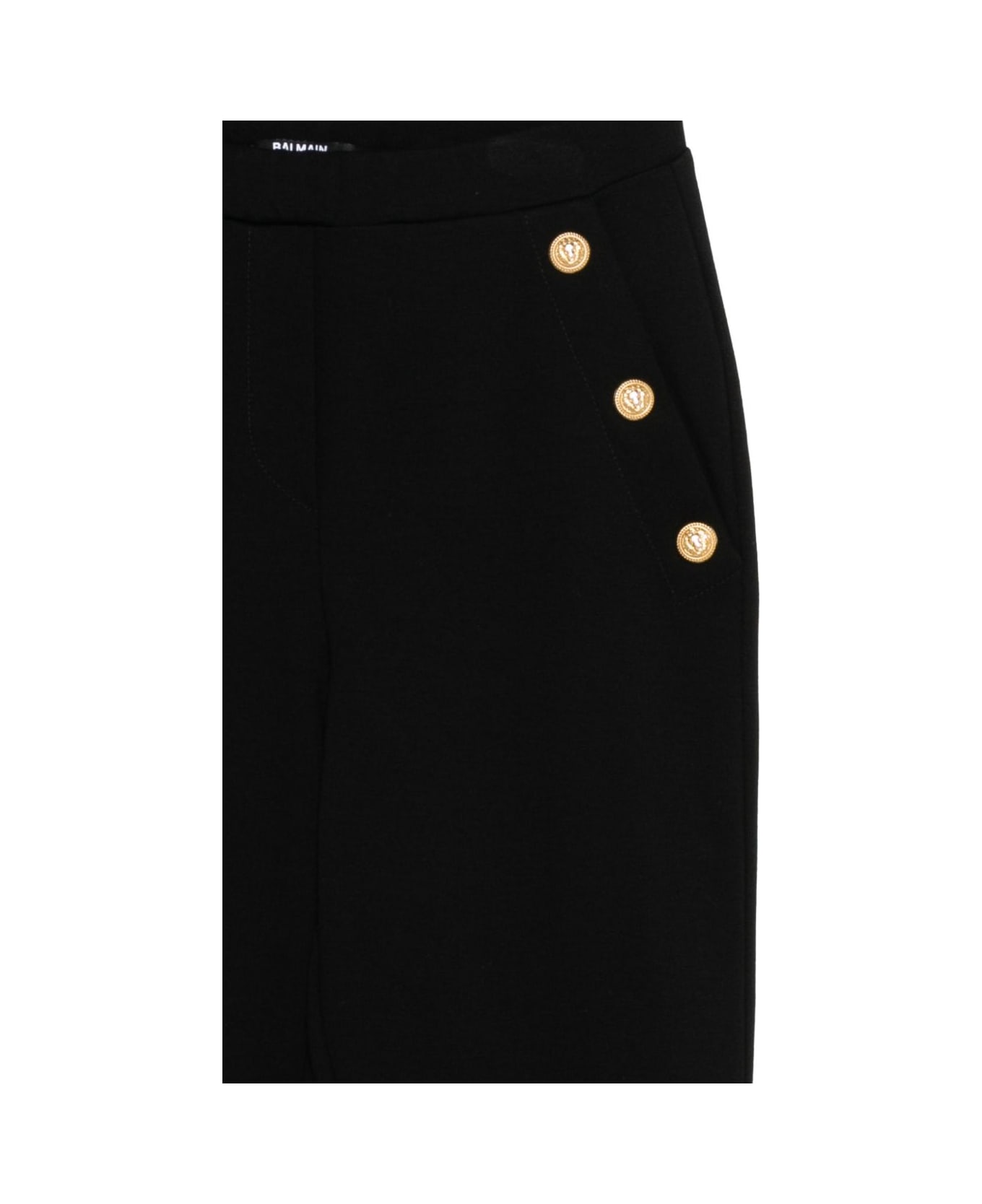 Balmain Kids Pants With Button Detail - Black