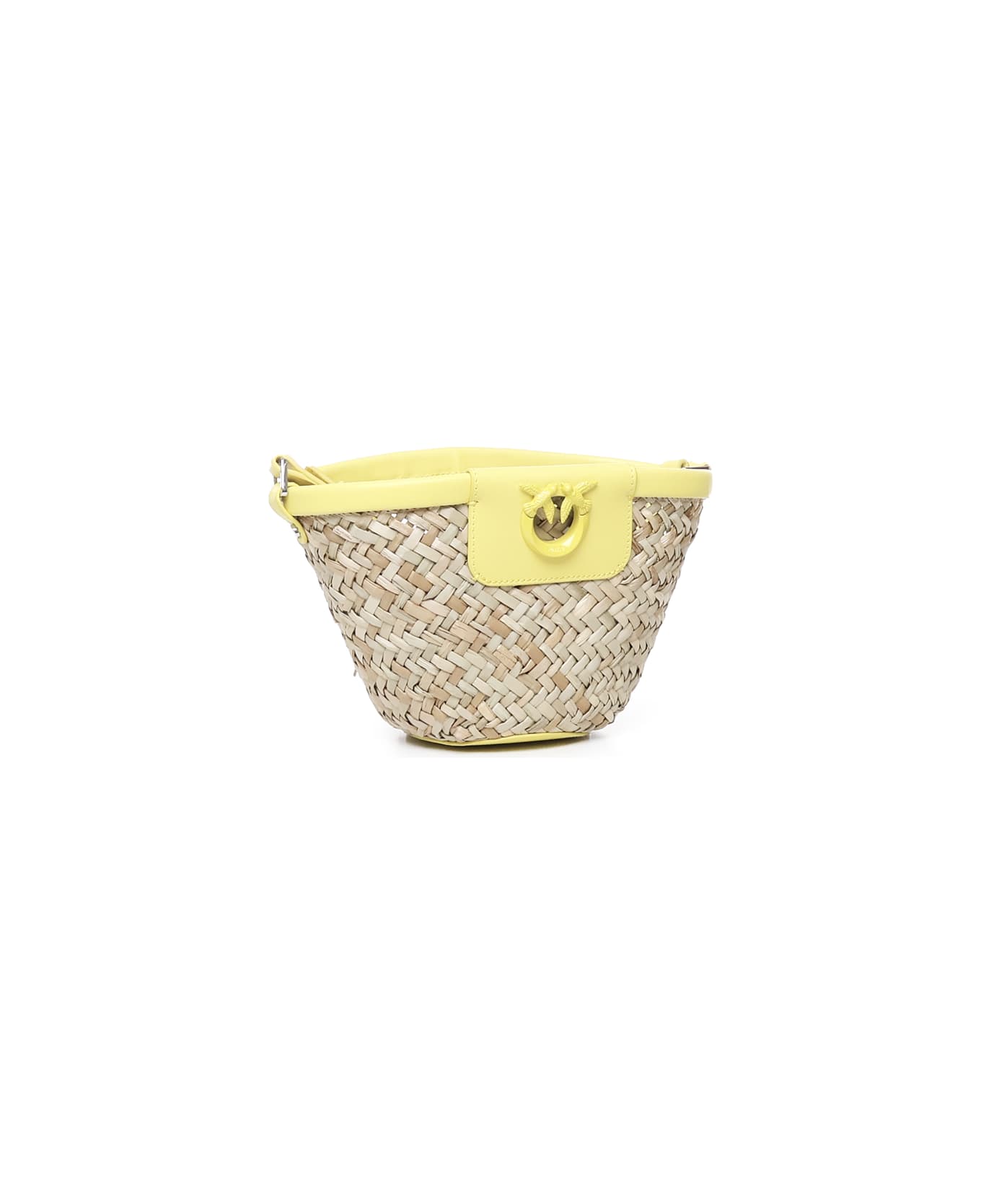 Pinko Love Summer Bag Mini - Natural, Yellow トートバッグ