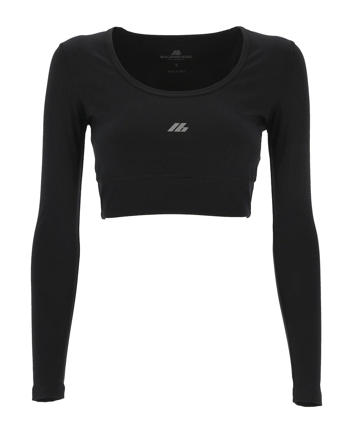 Balenciaga Activewear Long-sleeved Sports Bra - Black トップス