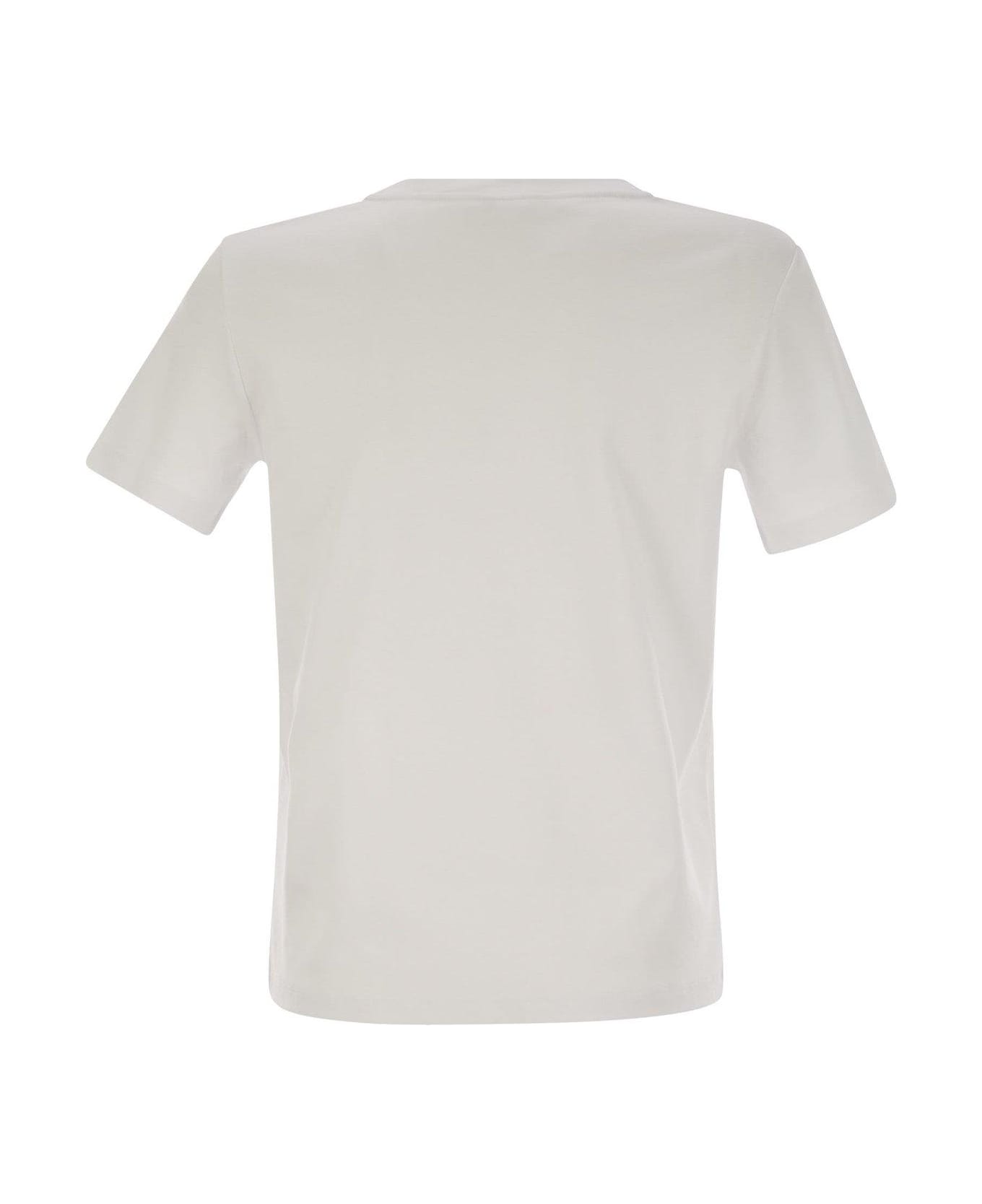 
S Max Mara Logo Printed Crewneck T-shirt - White