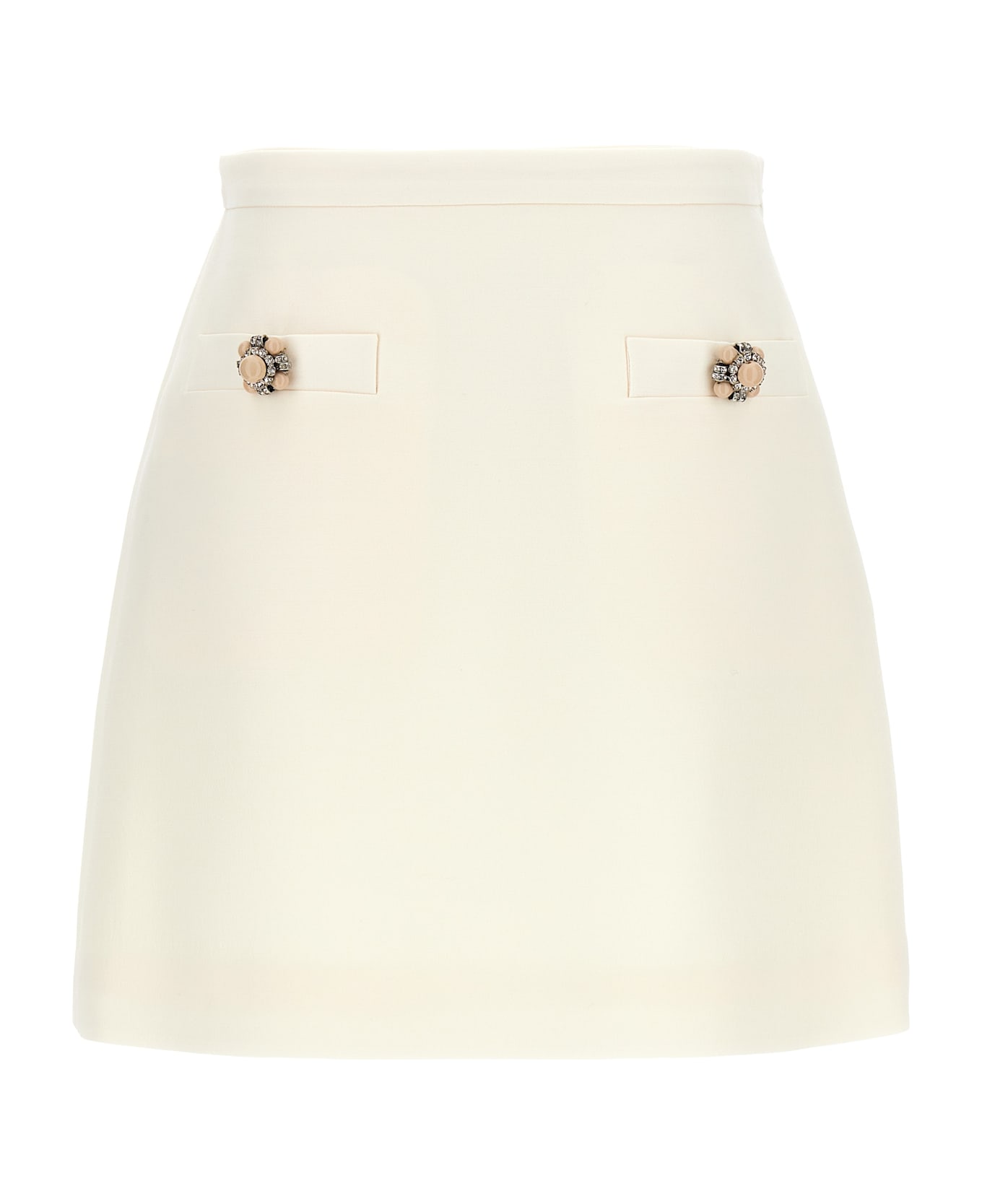Valentino Garavani Crepe Couture Skirt - White