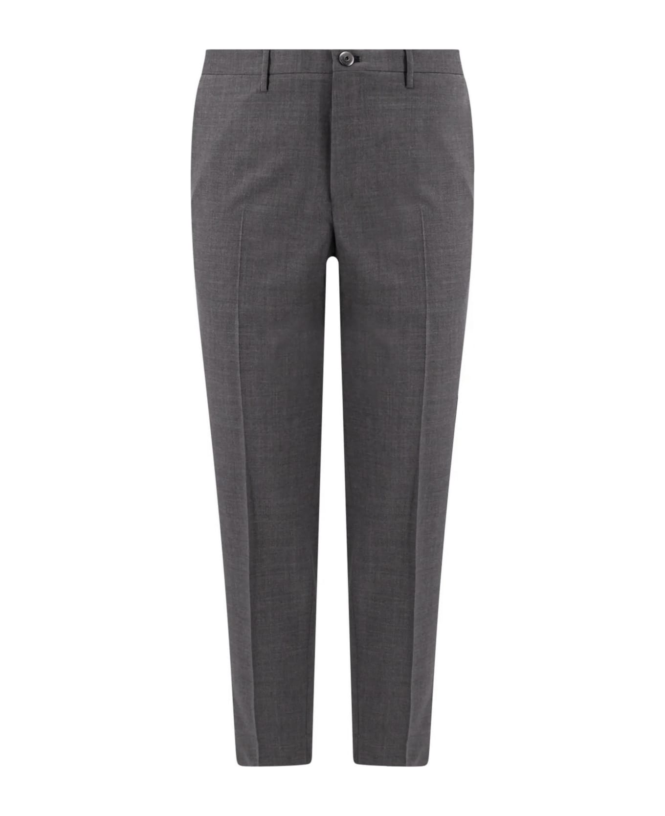 Incotex Grey Virgin Wool Chino Trousers - Grey