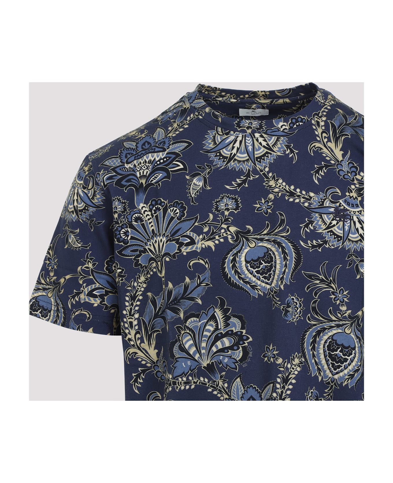 Etro Roma T-shirt - Print On Blue Base