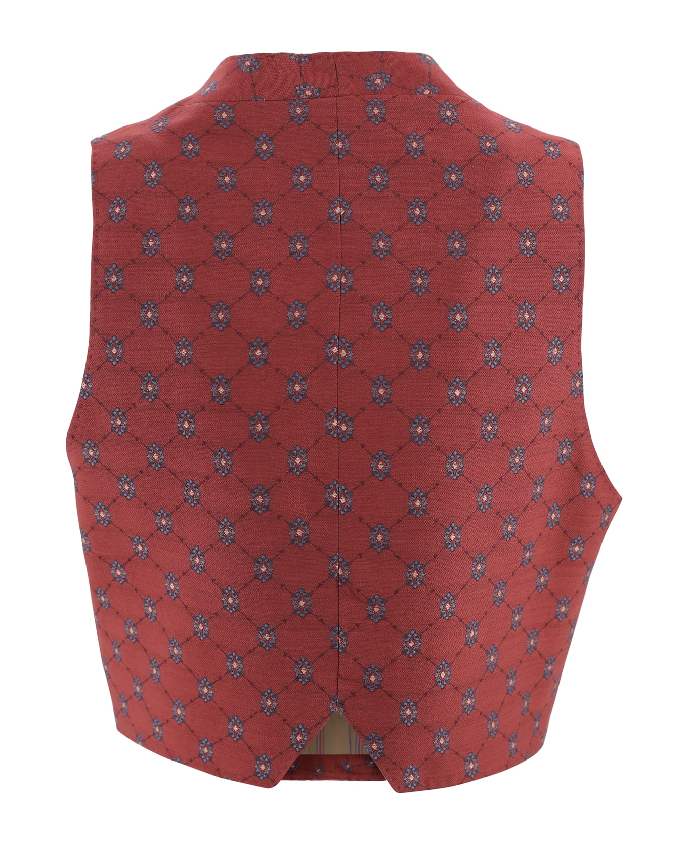 Etro Short Patterned Tie Vest