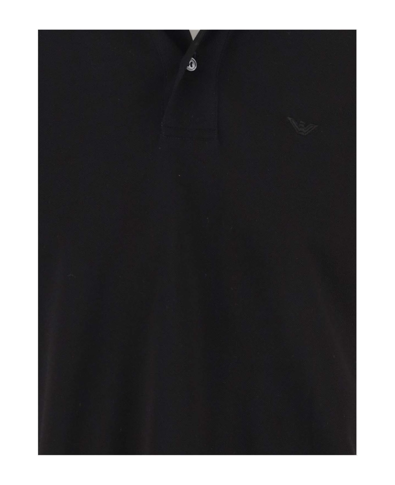Emporio Armani Polo Shirt With Logo - Black
