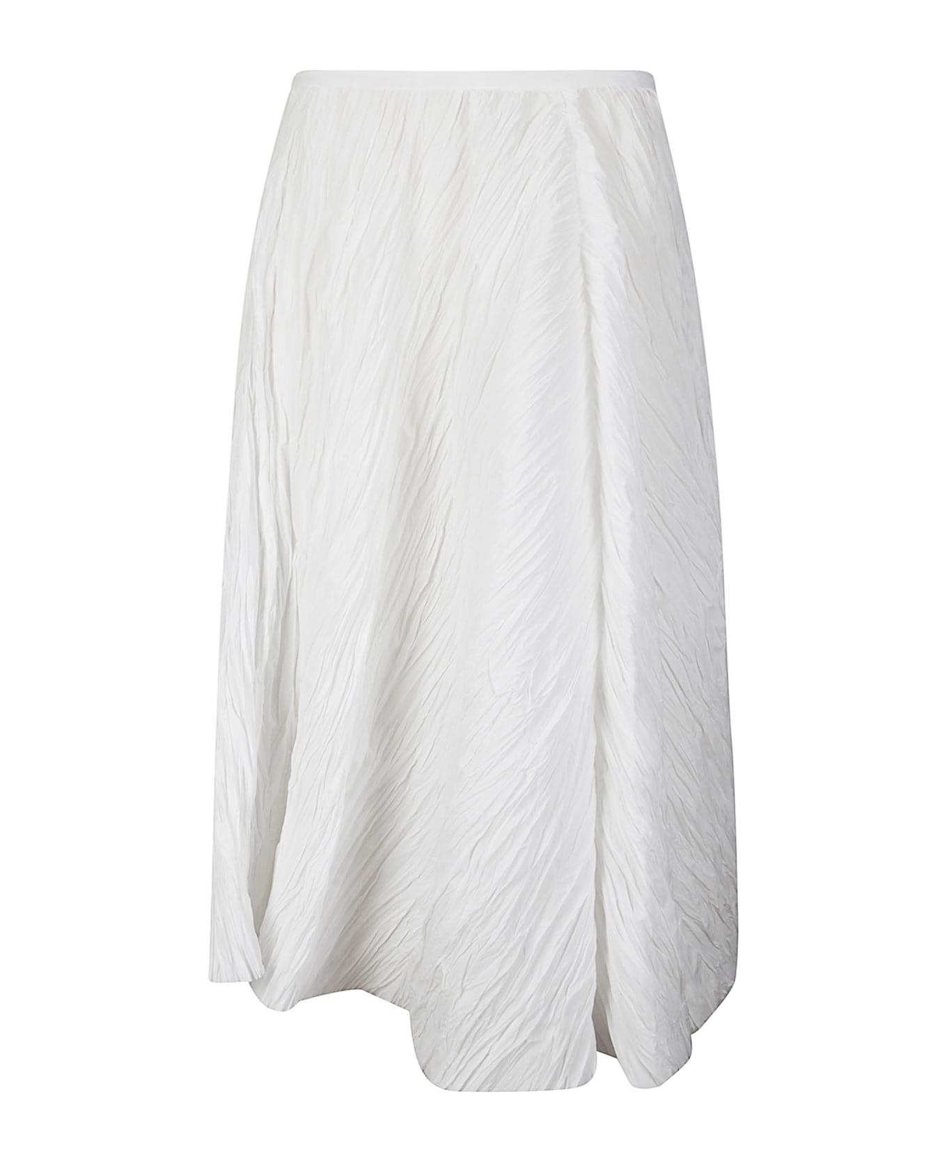 Stefano Mortari Pleat Effect Skirt - WHITE