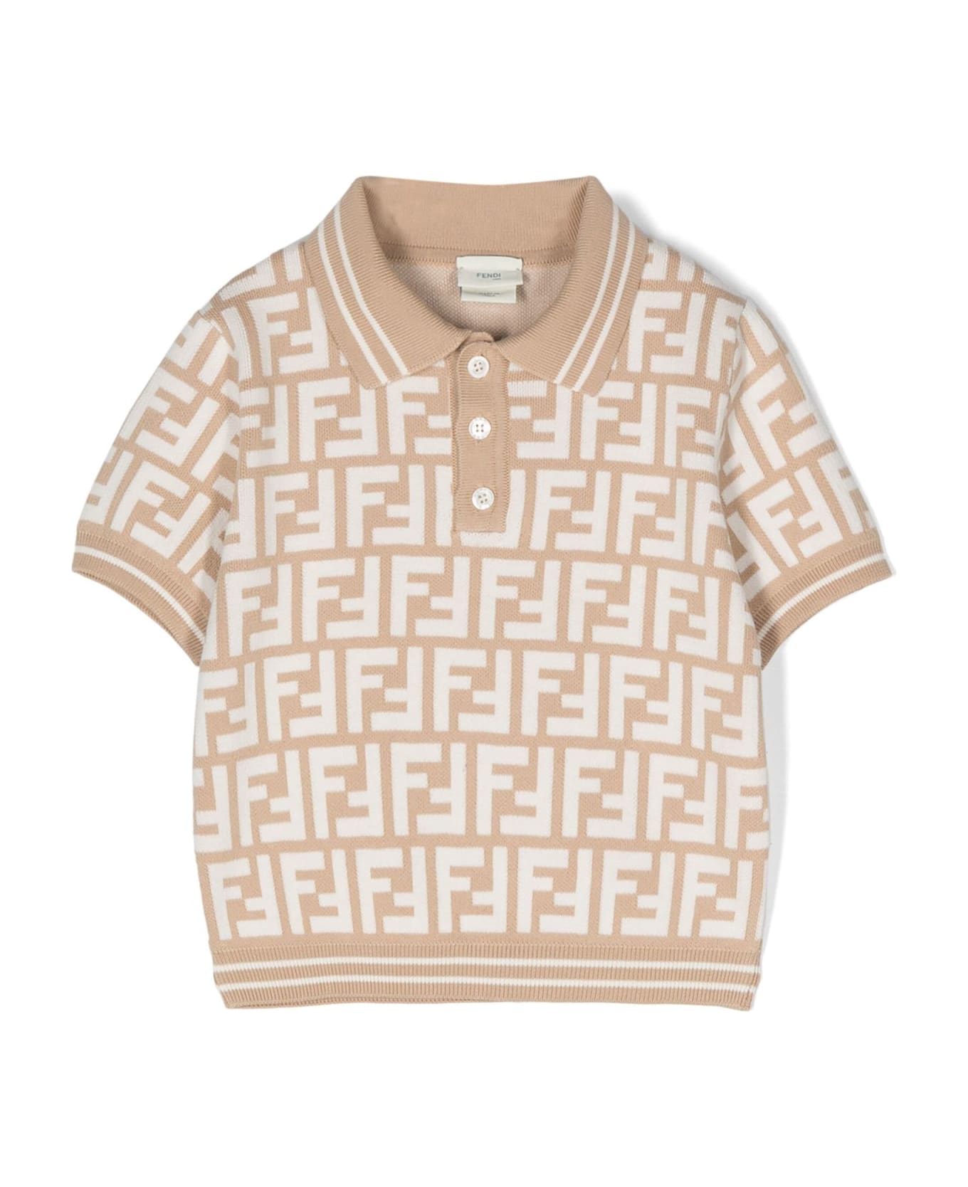 Fendi Kids T-shirts And Polos Beige - Beige Tシャツ＆ポロシャツ