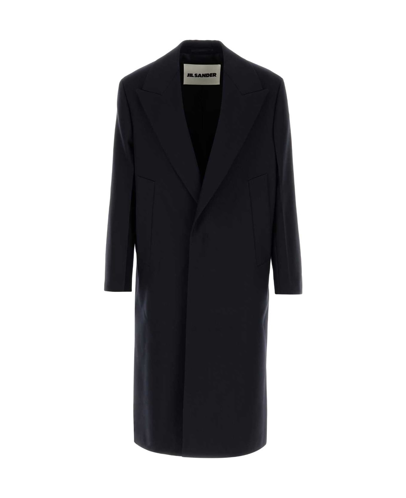 Jil Sander Midnight Blue Wool Coat - NAVY