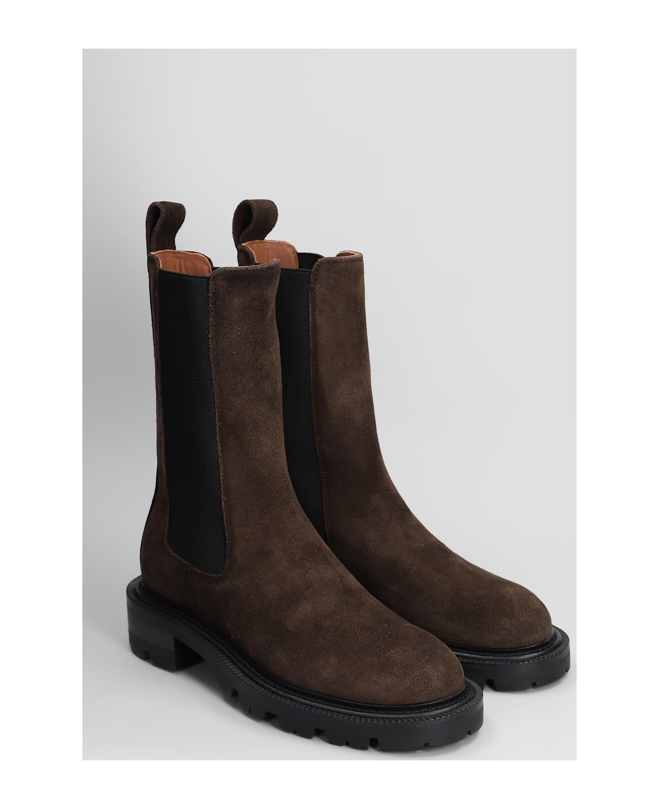 Paris Texas Napa Chelsea Boot Combat Boots In Brown Suede - brown
