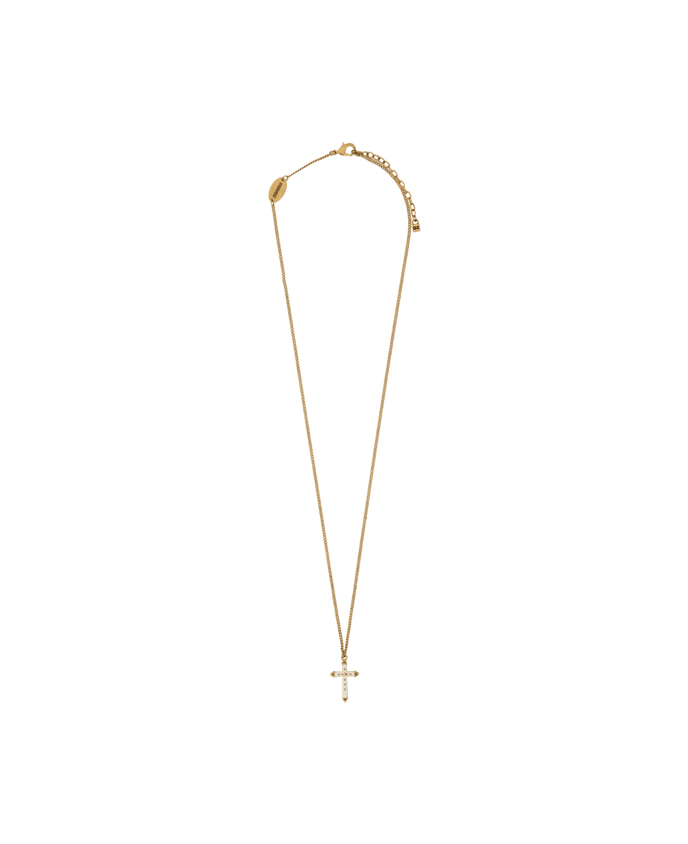 Dsquared2 Vintage Cross Necklace - SILVER