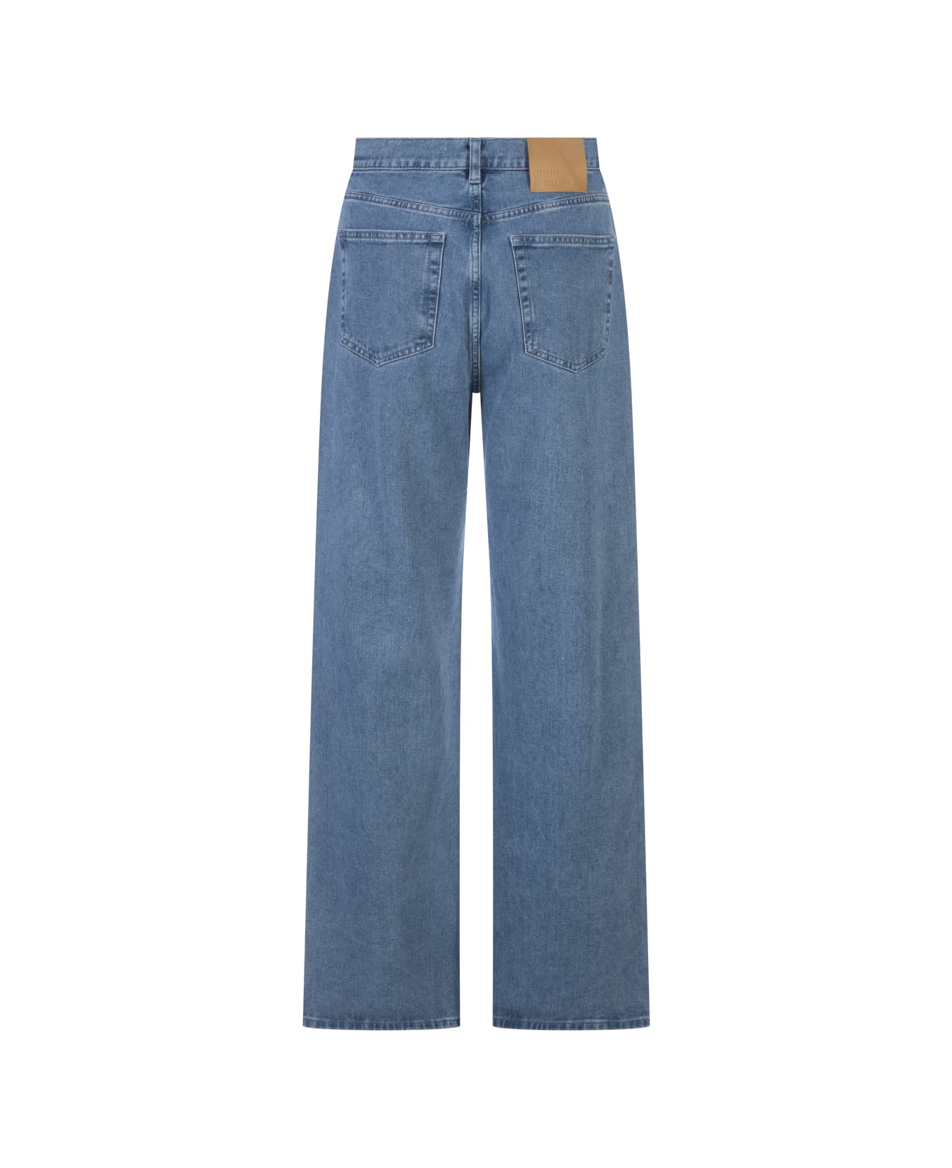 Giuseppe di Morabito Blue Flare Fit Jeans With Crystals - Blue ボトムス