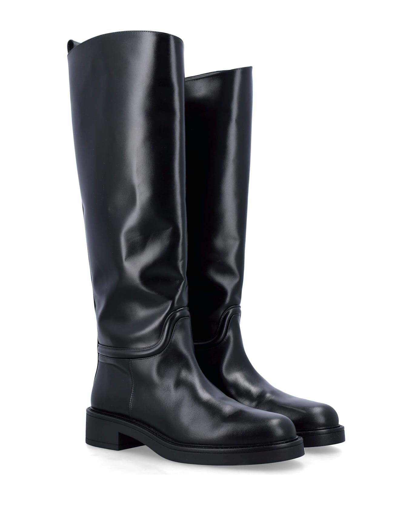 Stuart Weitzman Celia Riding Boots - BLACK