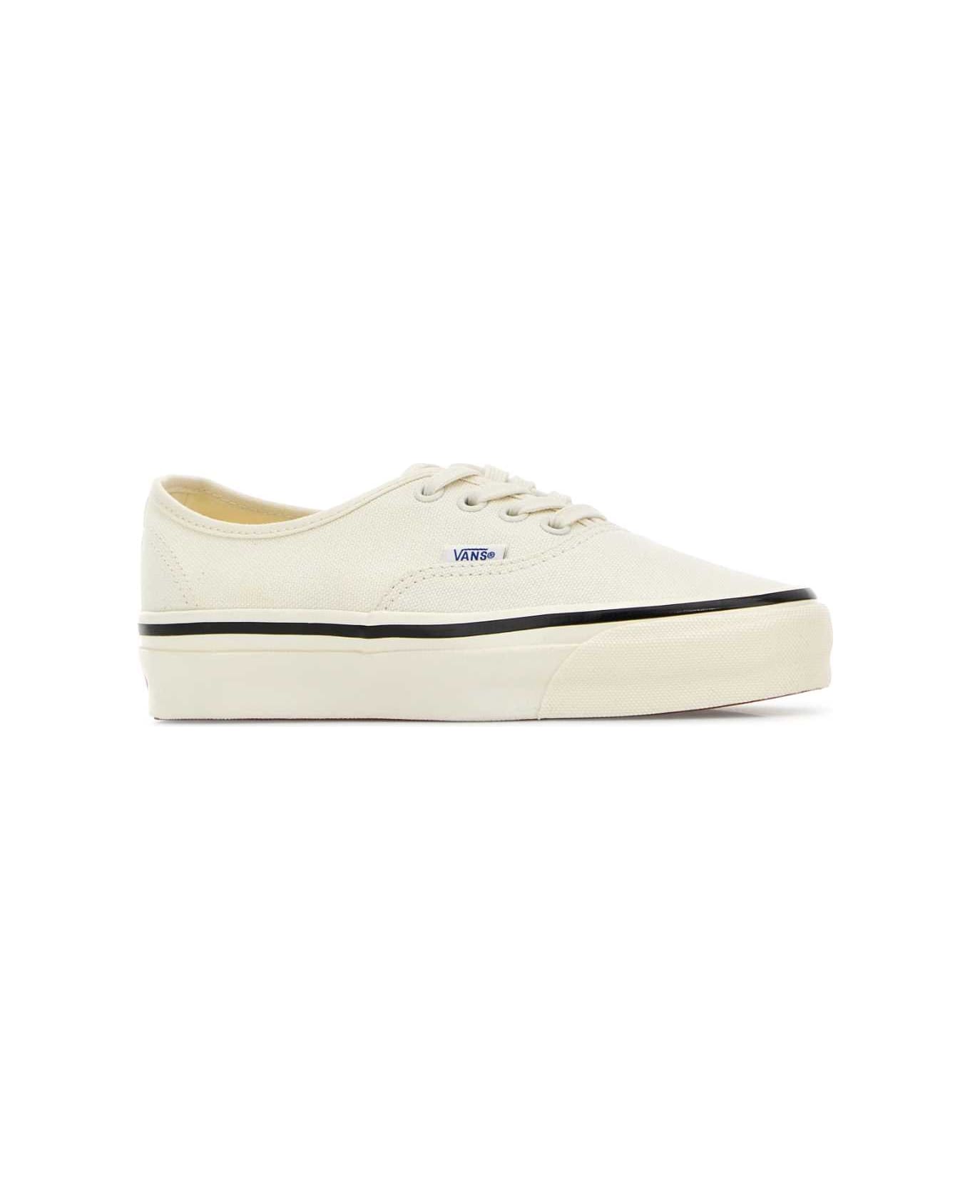 Vans White Canvas Authentic Sneakers - CHEBOR