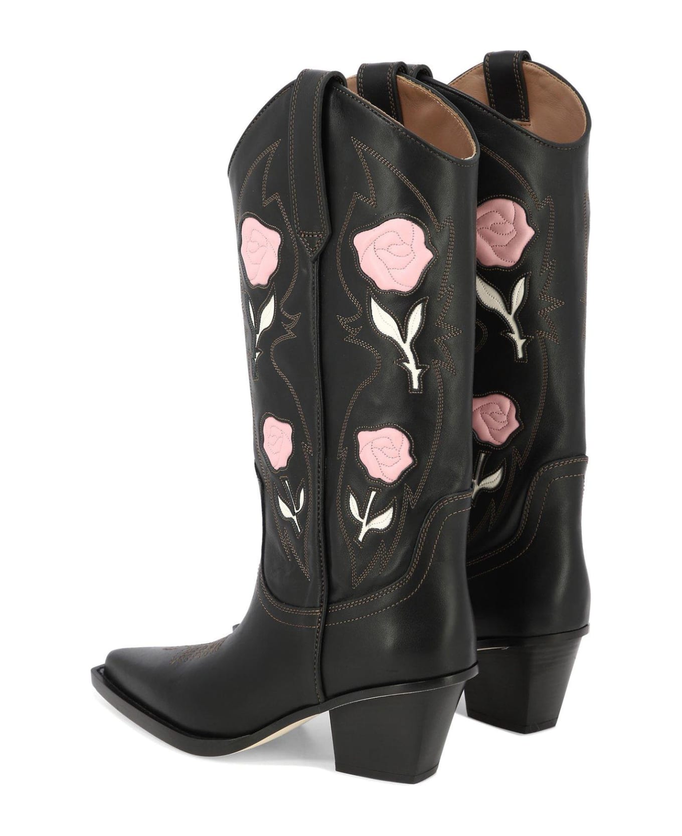 Paris Texas Rosalia Pointed Toe Boots - Black ブーツ