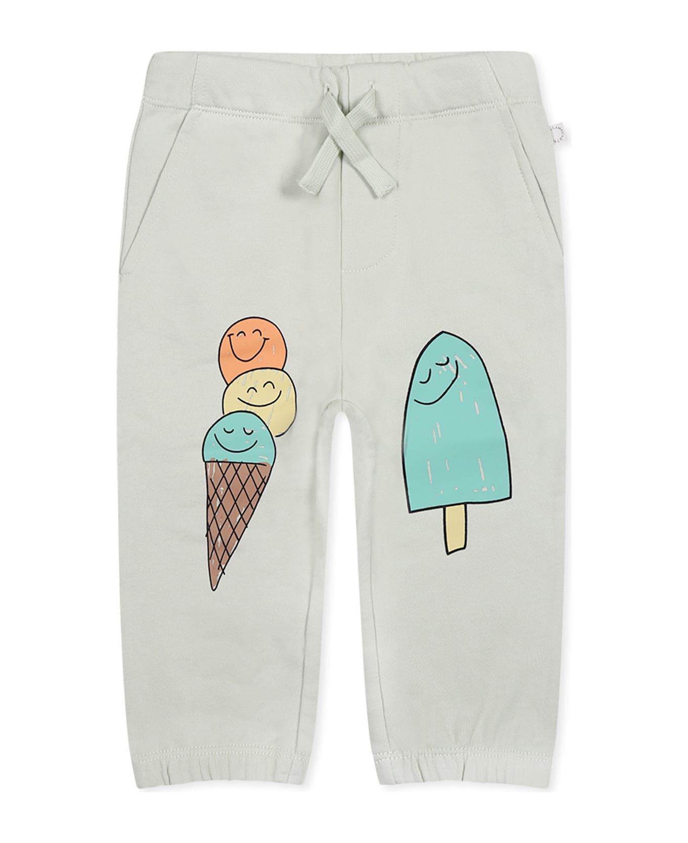 Stella McCartney Kids Green T-shirt For Baby Boy With Ice Cream - Green