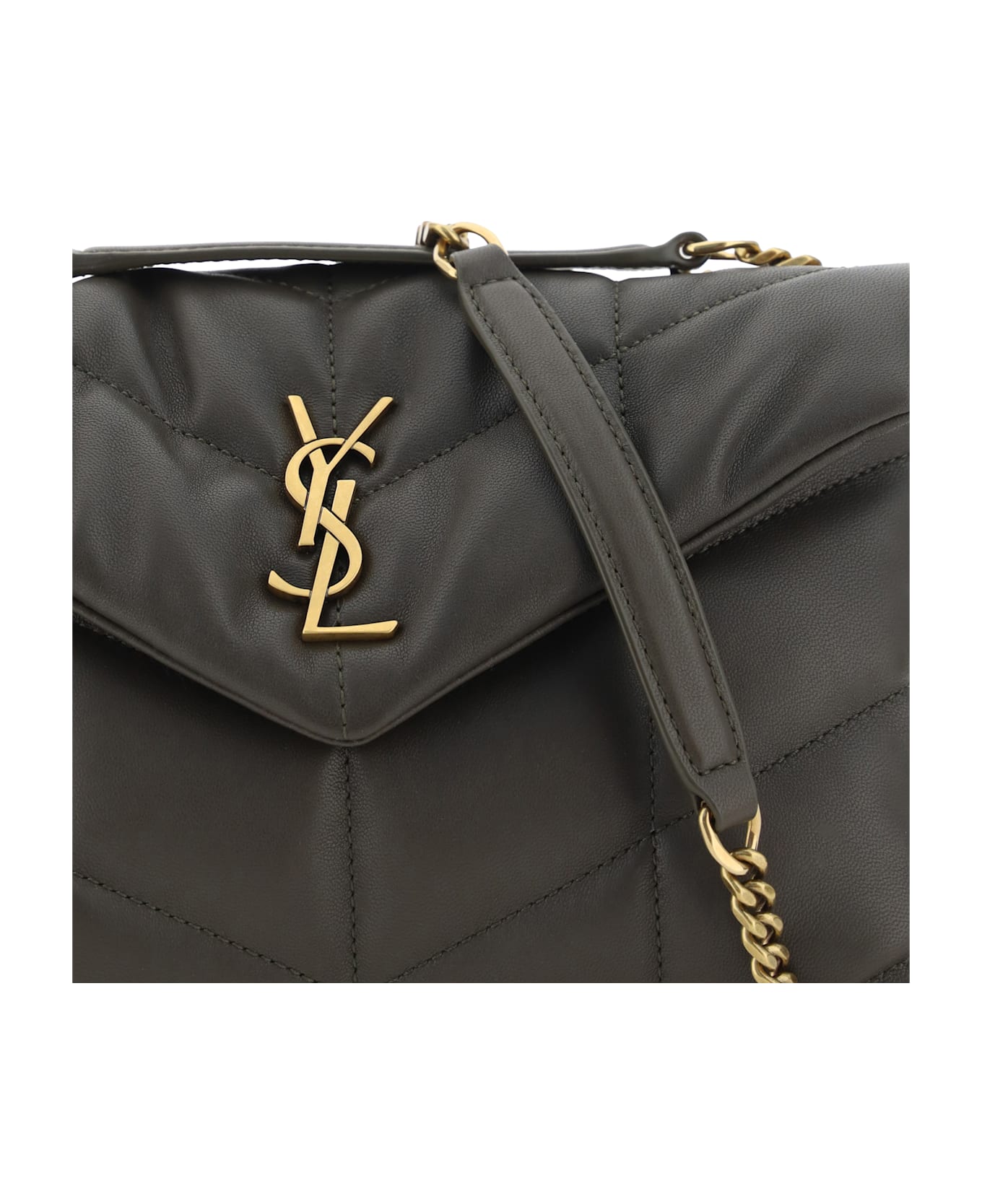 Saint Laurent Puffer Toy Shoulder Bag - Light Musk