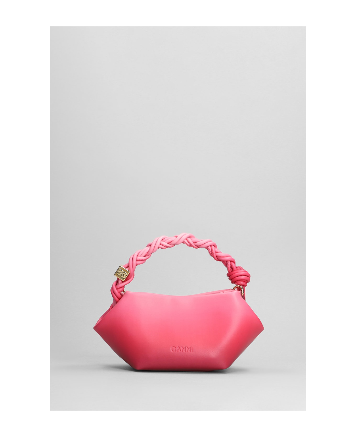 Ganni Bou Hand Bag In Rose-pink Leather - rose-pink