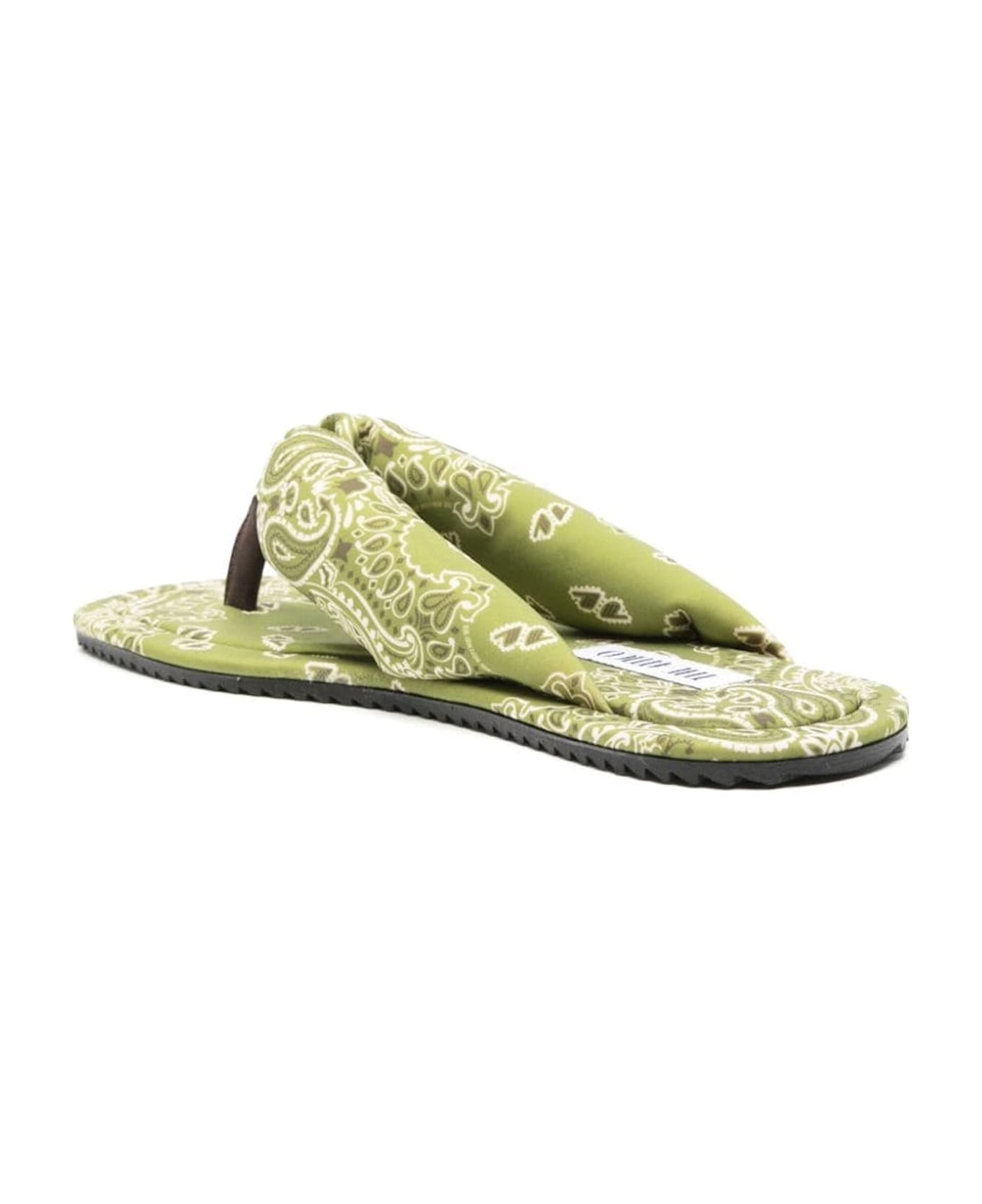 The Attico Indie Thong Flat Slides - Green
