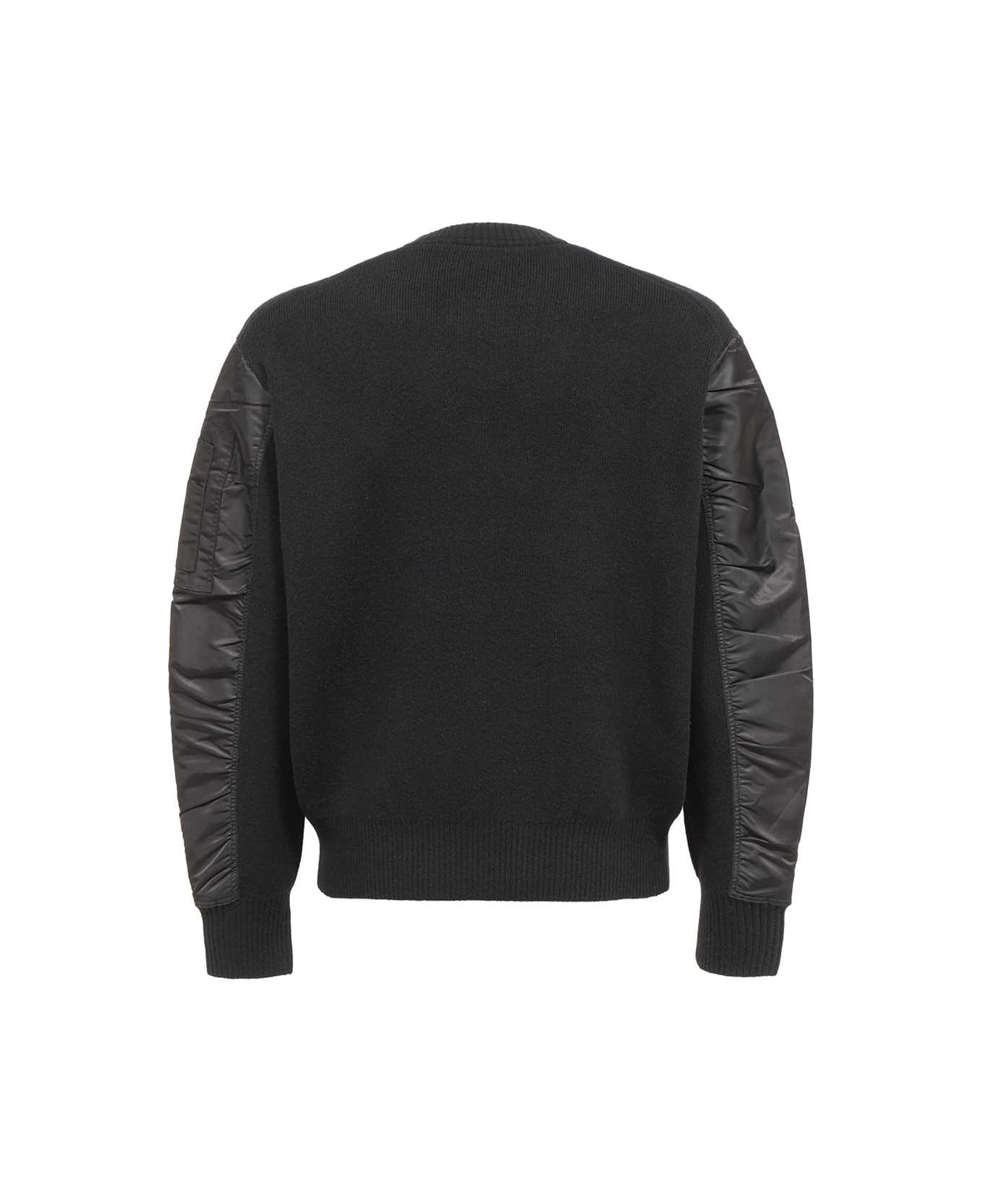 Neil Barrett Crew-neck Wool Sweater - black
