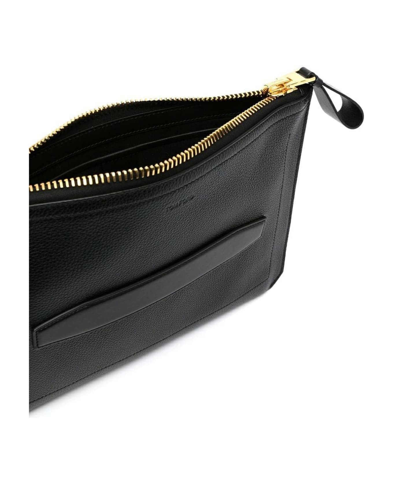 Tom Ford Black Leather Clutch - 1N001