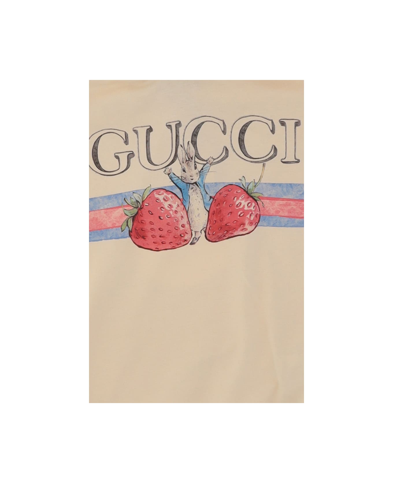 Gucci Hoodie For Boy - Natural White/red ニットウェア＆スウェットシャツ