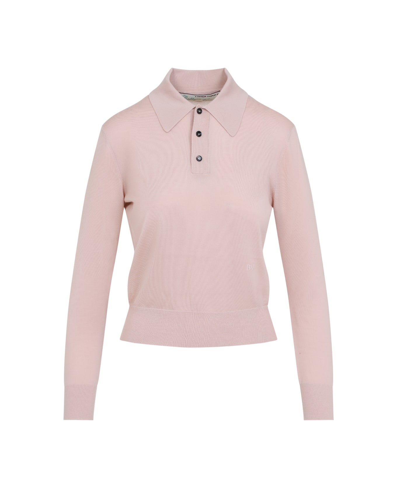 Bottega Veneta Long Sleeve Polo Top - Cameo