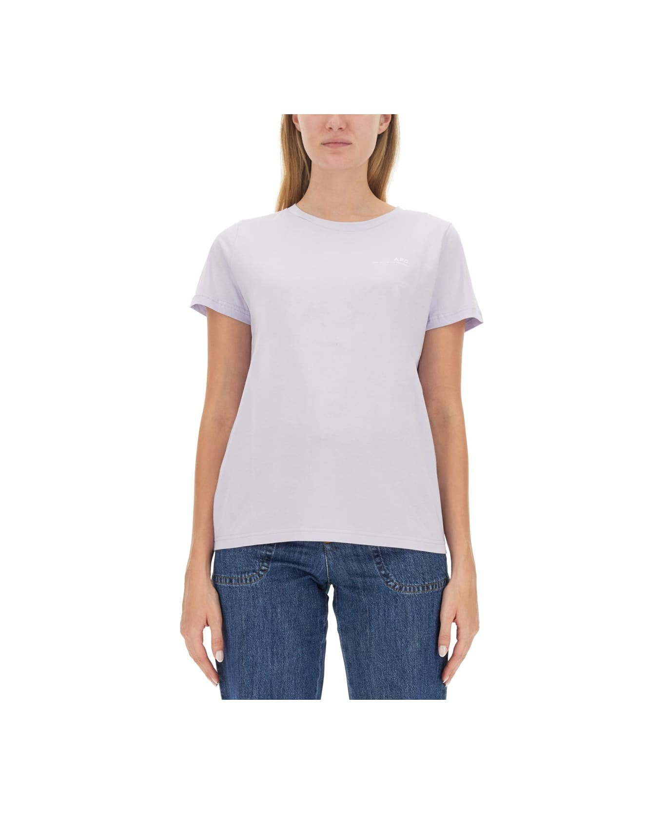 A.P.C. T-shirt With Logo - LILAC