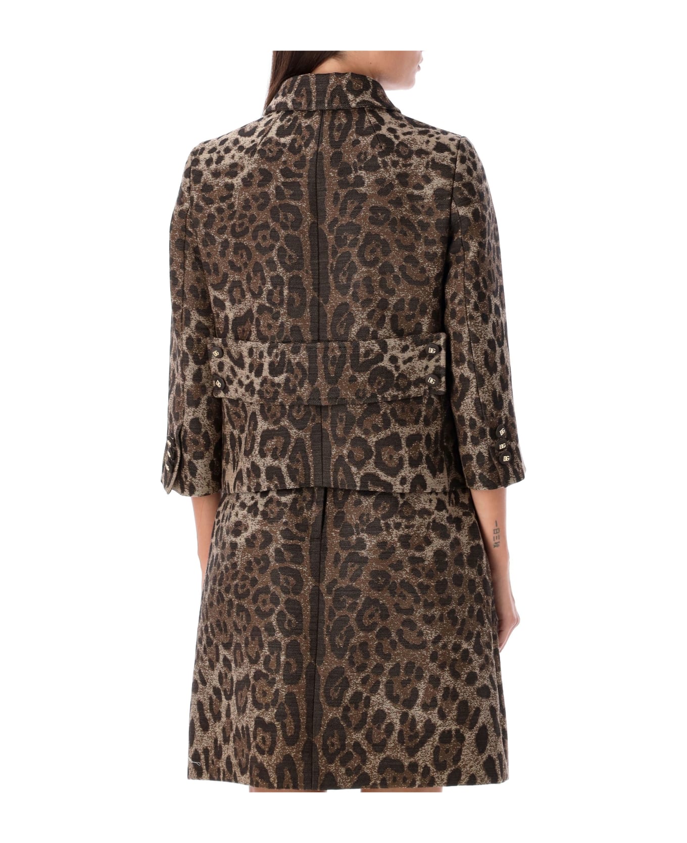 Dolce & Gabbana Leopard Printed Satin Evening Jacket, $1,737