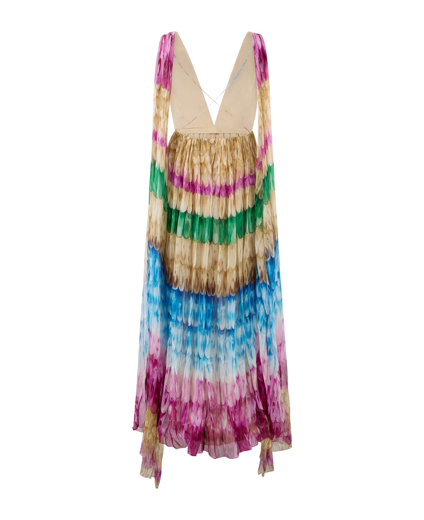 Valentino Garavani Long Silk Dress - Multicolor