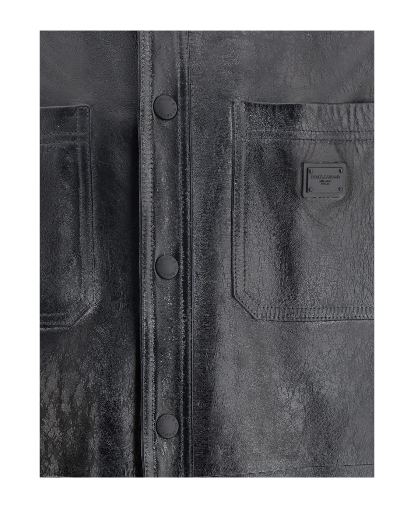 Dolce & Gabbana Leather Jacket - Nero