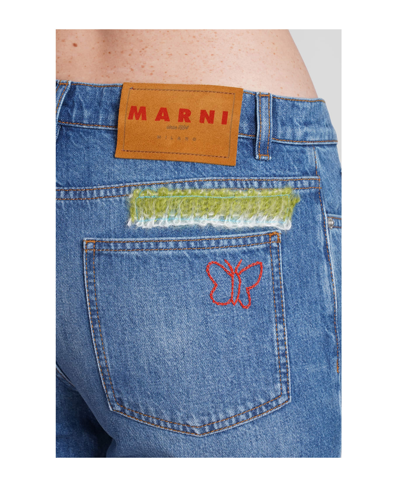 Marni Jeans In Blue Cotton - BLUE MIX